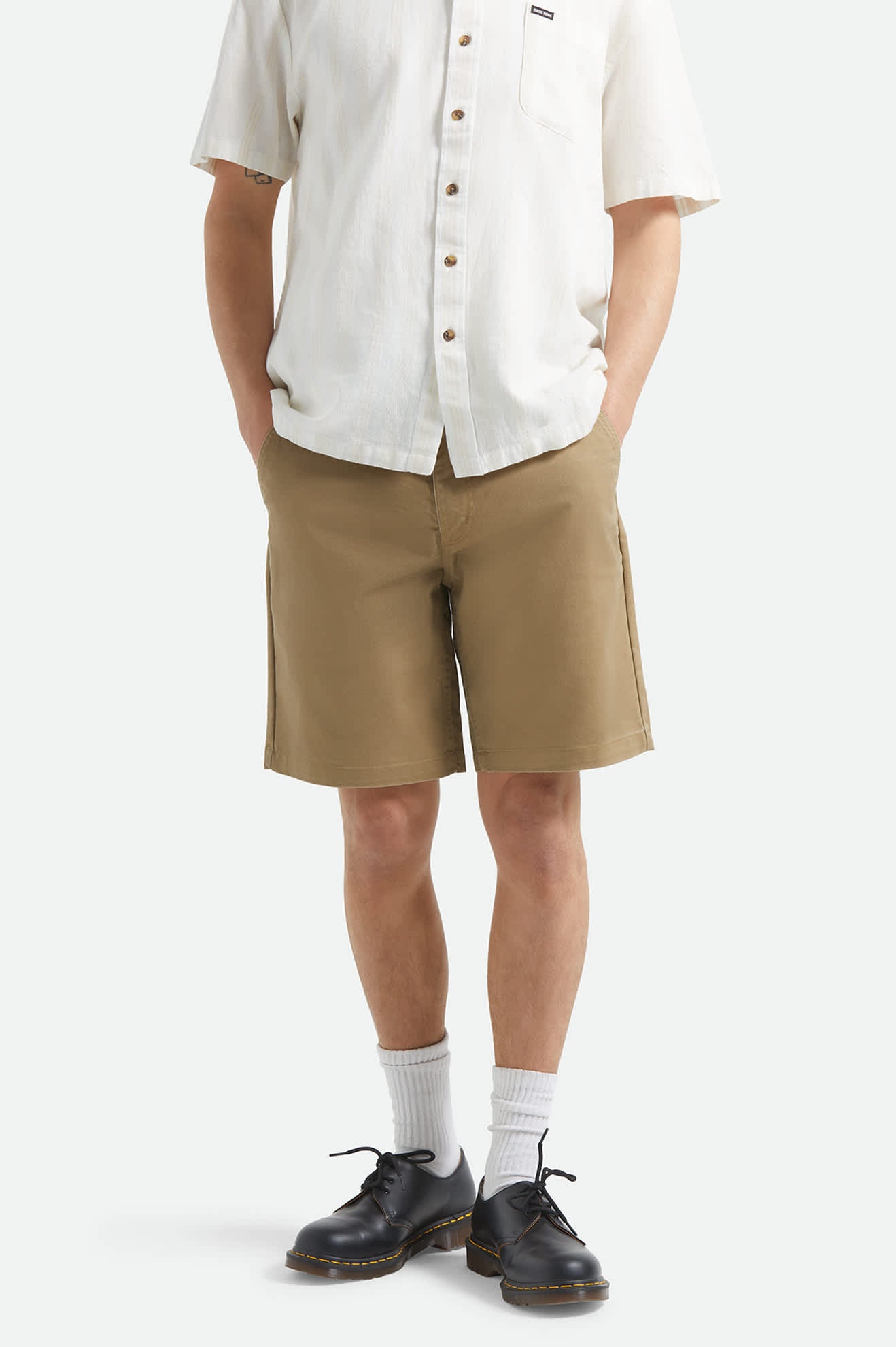 brixton-santo-chino-shorts-khaki-stretch-recycled-19-inch image 2