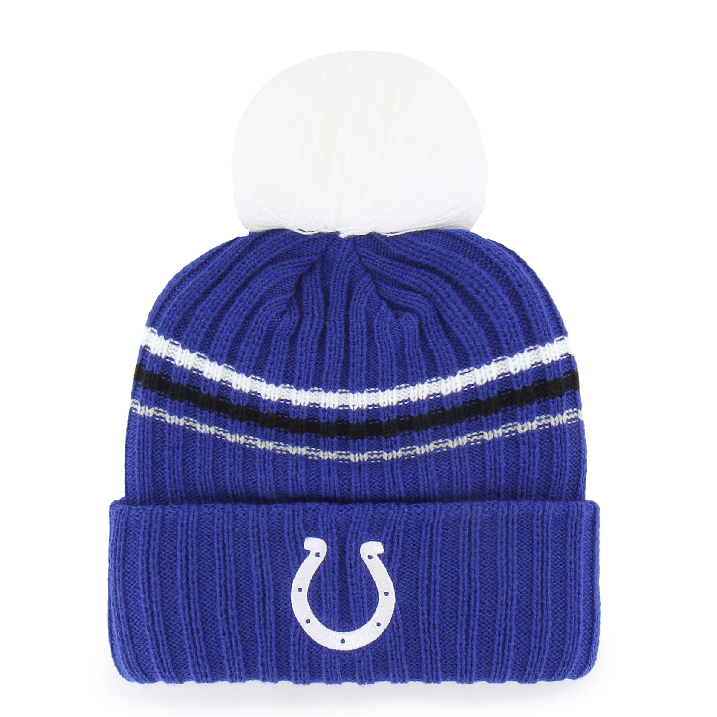 47-brand-knits-indianapolis-colts-fuzzy-script-beanie-royal image 2