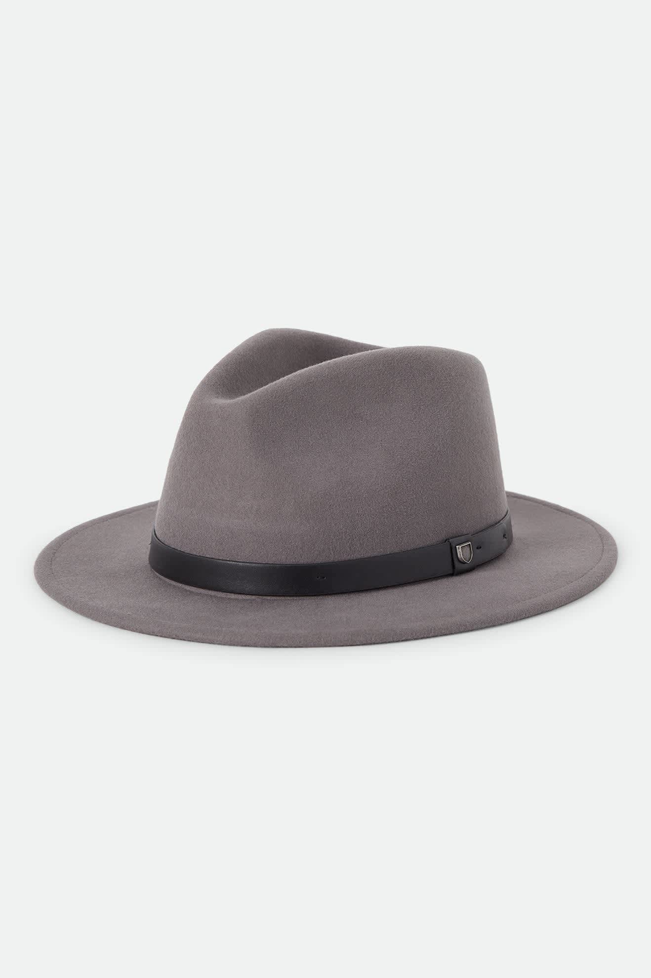 brixton-messer-fedora-grau-wollfilz-hut image 1