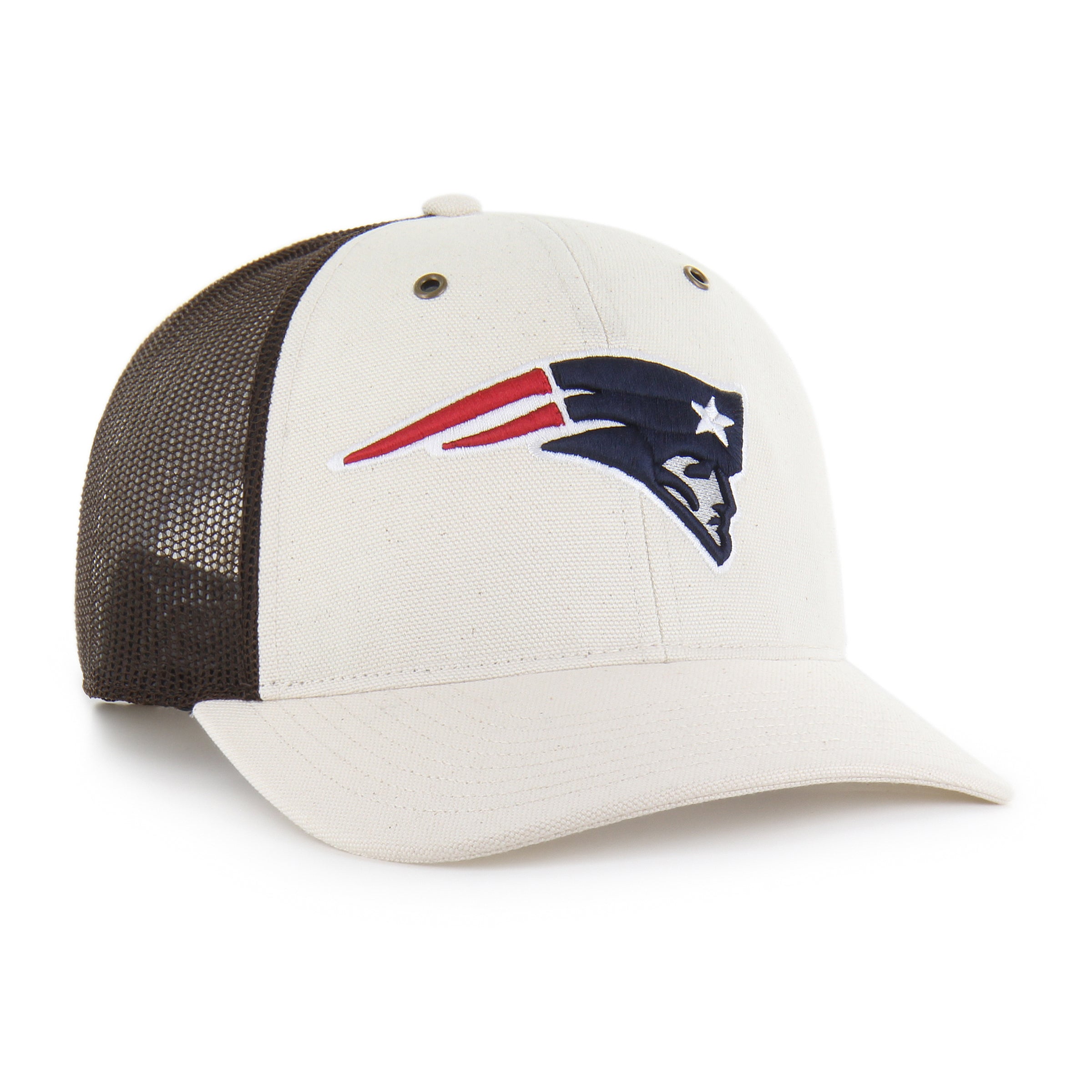 47-carhartt-undyed-trucker-cap-new-england-patriots-natural image 4