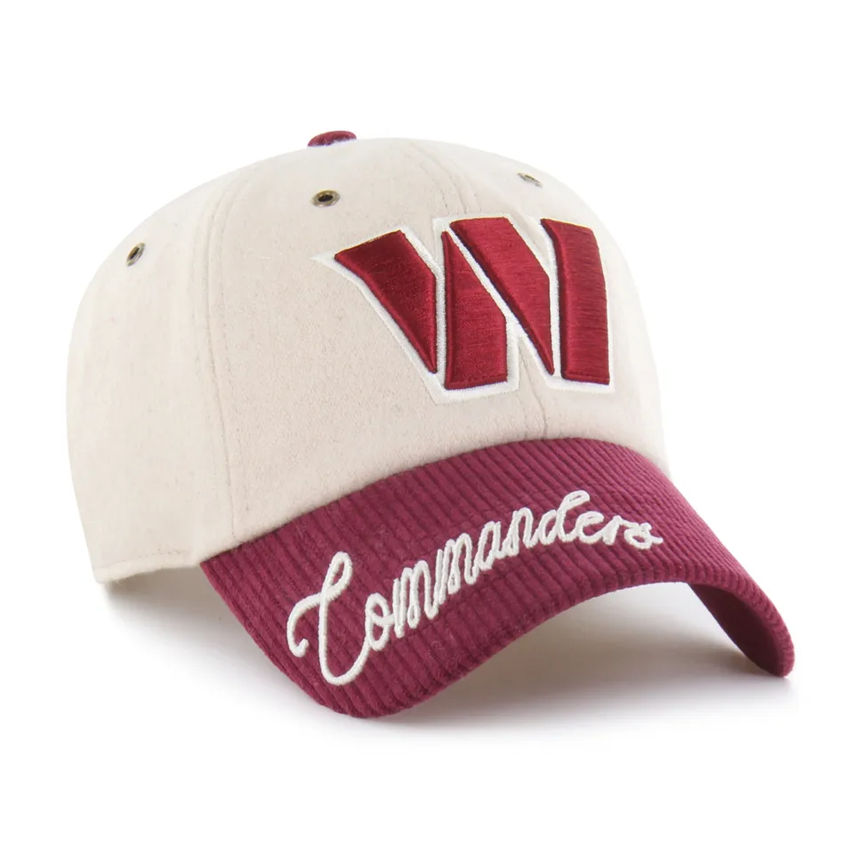 47-brand-washington-commanders-rope-script-clean-up-cap-natural image 1