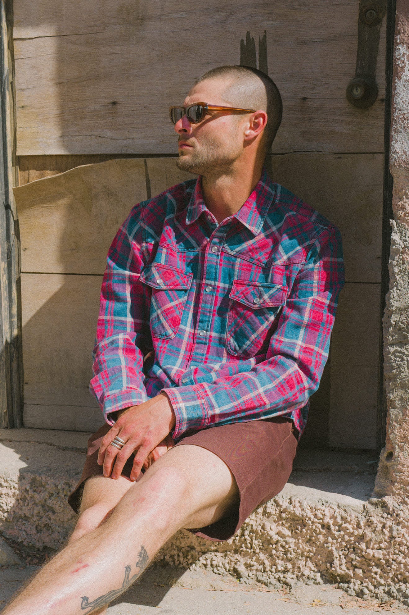 brixton-waylon-overshirt-denim-plaid-kariert-leicht image 6