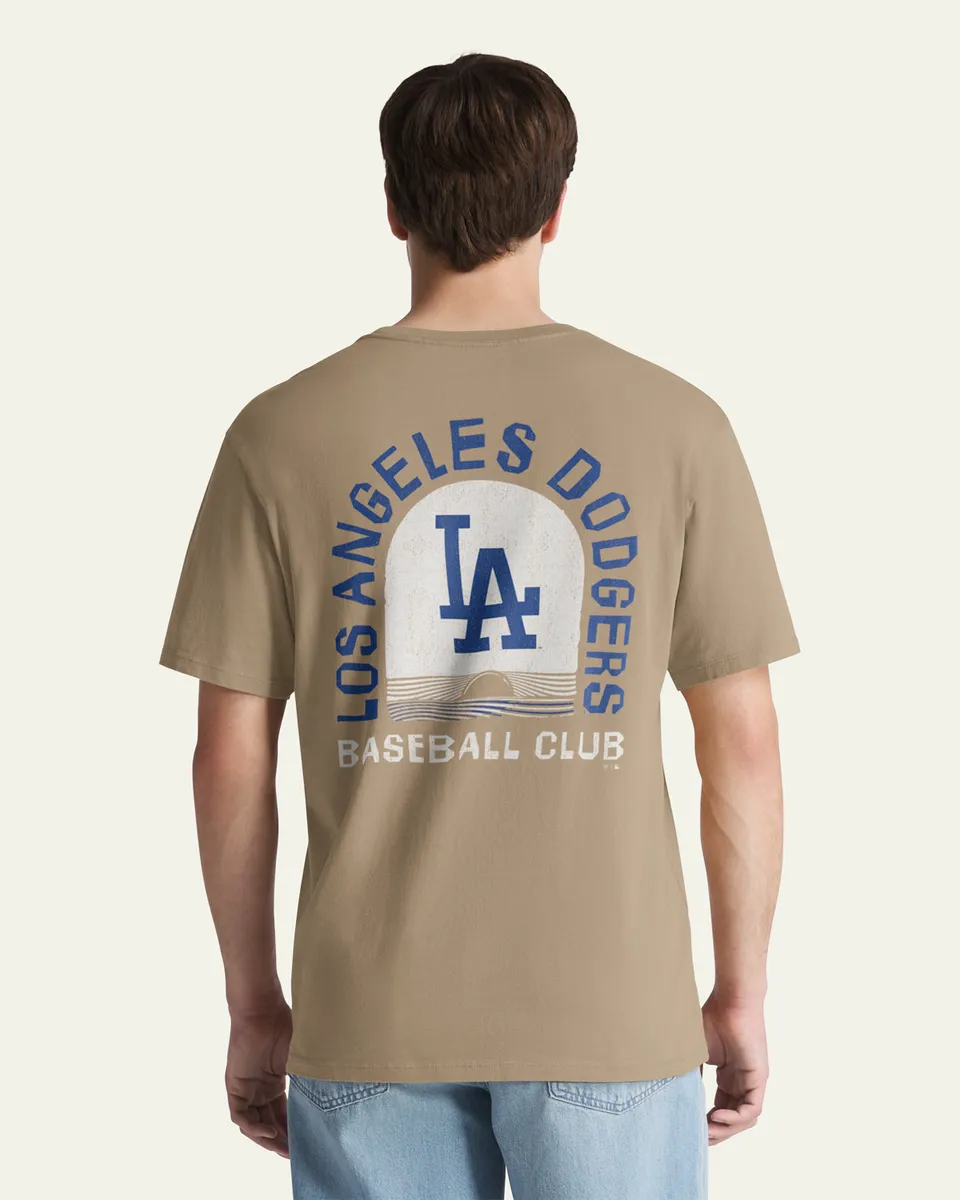 47-brand-foundation-tee-los-angeles-dodgers-bleacher-beach-t-shirt-khaki image 1