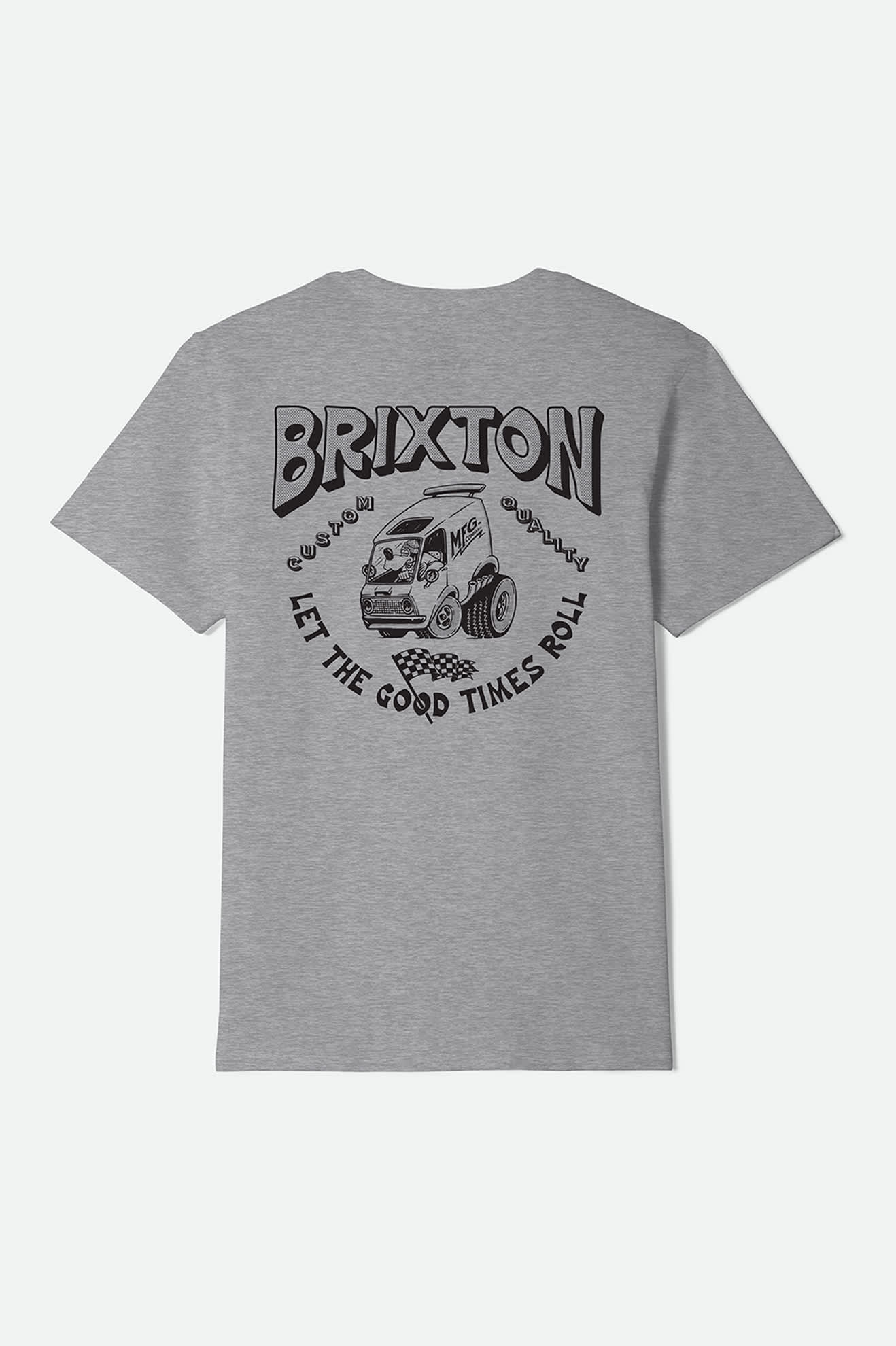 brixton-garnet-t-shirt-herren-heather-grey-baumwollmix image 2