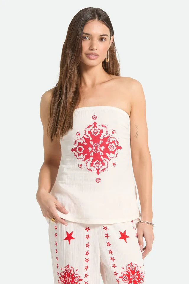 brixton-lola-tube-top-baumwolle-wei-rot image 1