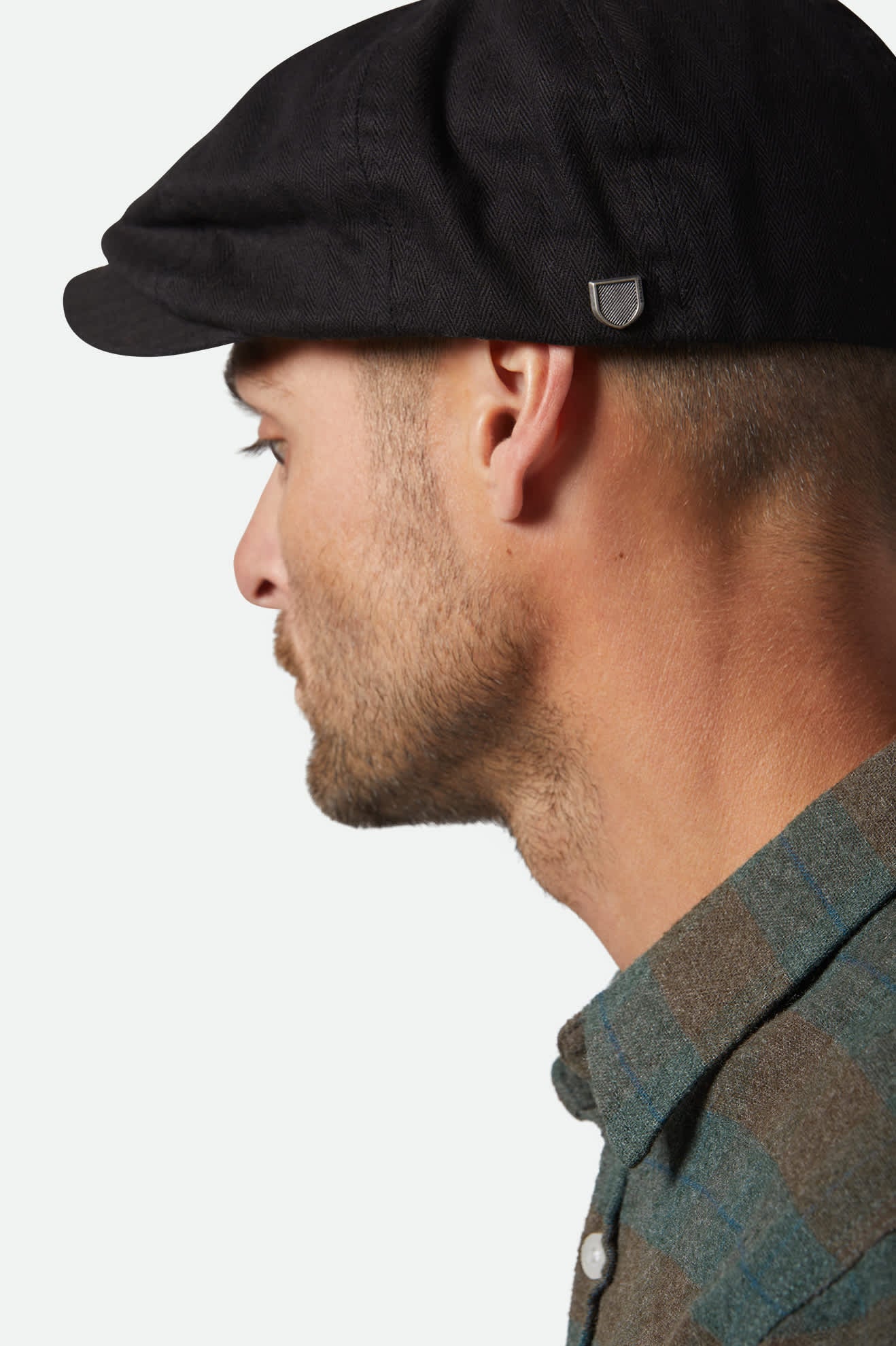brixton-brood-newsboy-cap-schieberm-tze-schwarz-fischgrat image 5