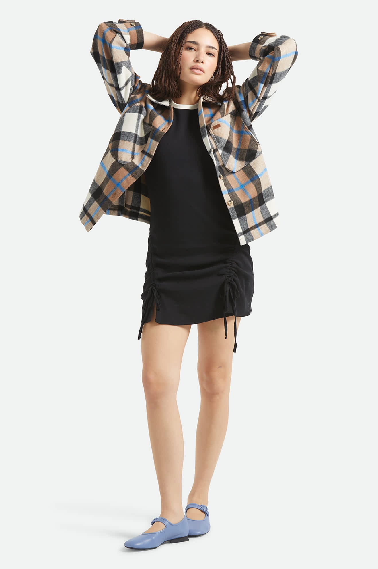 brixton-bowery-flanellhemd-damen-schwarz-soft-brushed image 1