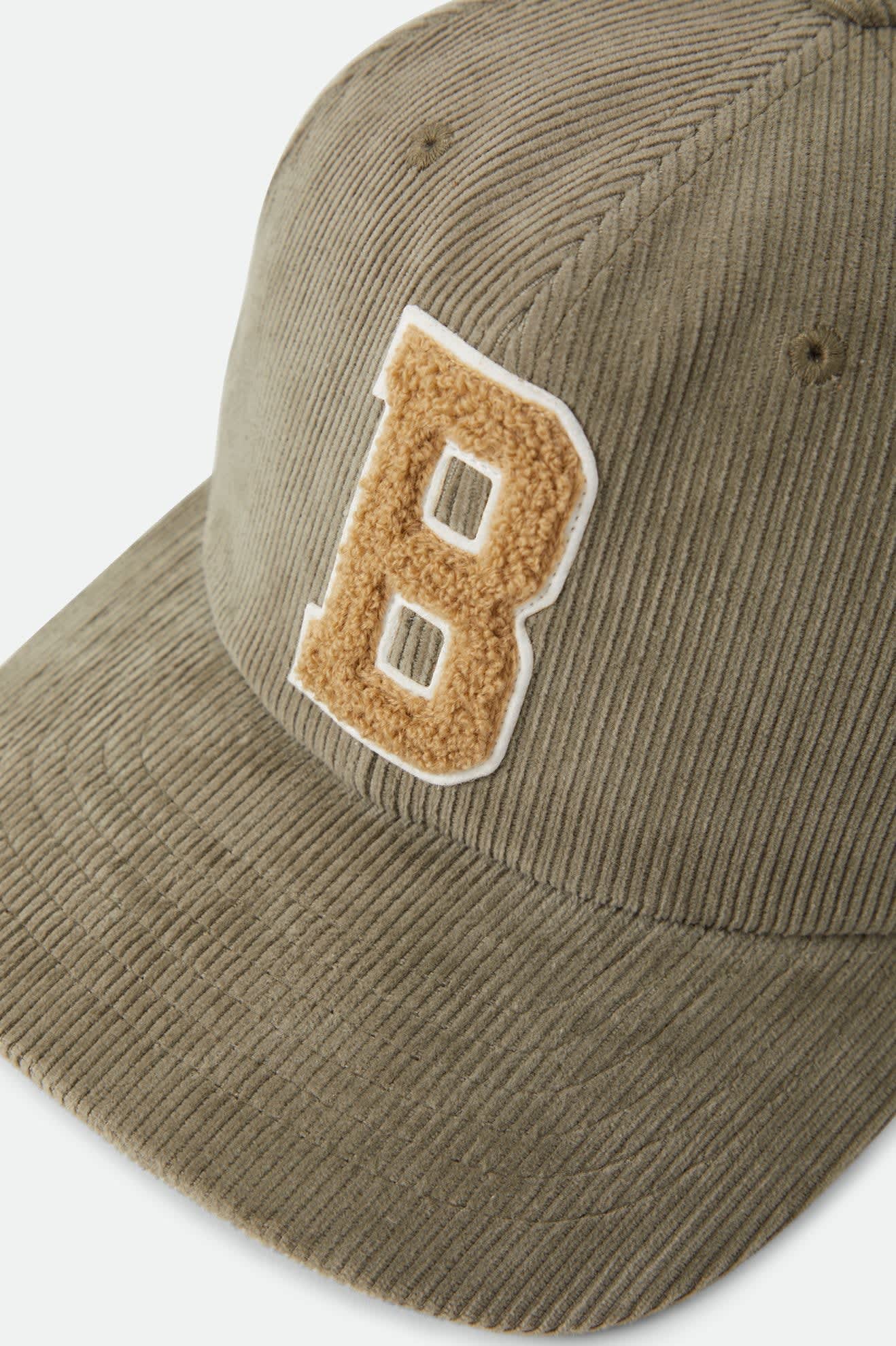 brixton-big-b-adjustable-hat-cord-dark-olive-corduroy image 6
