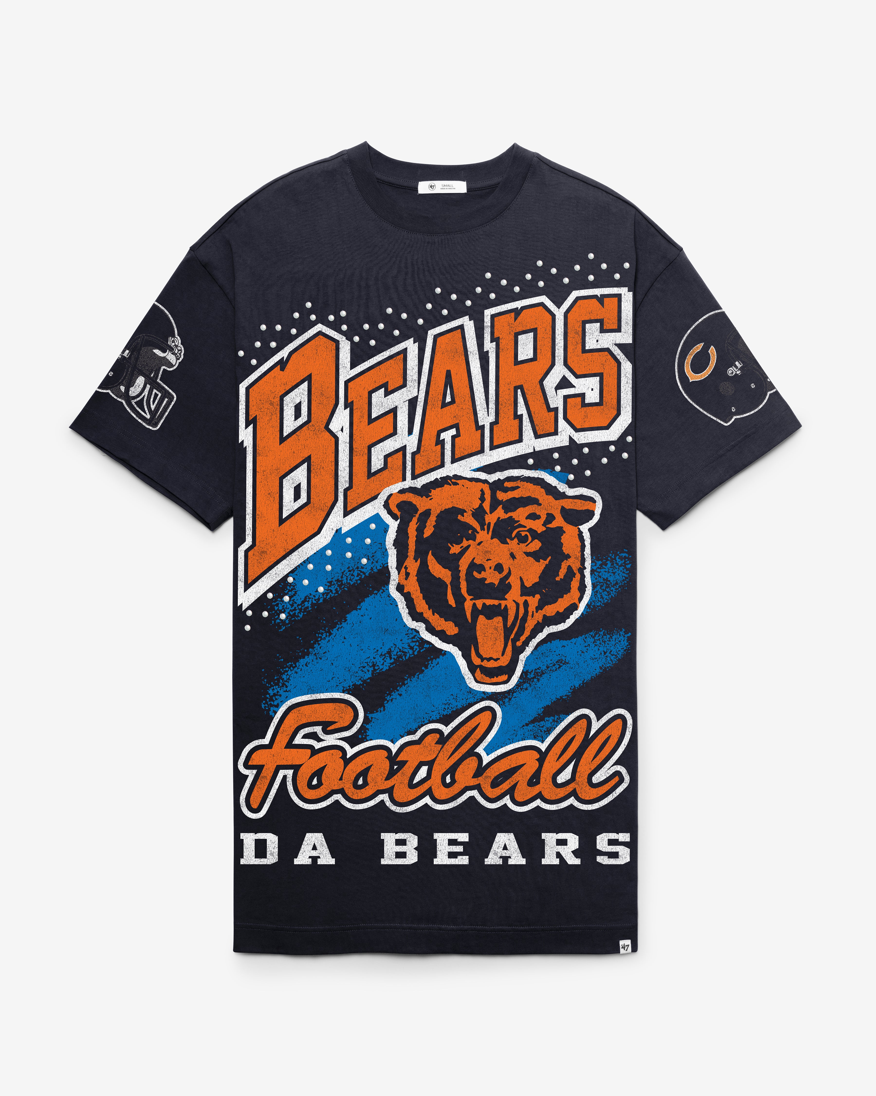 47-brand-foundation-chicago-bears-t-shirt-kleid-navy-damen image 1
