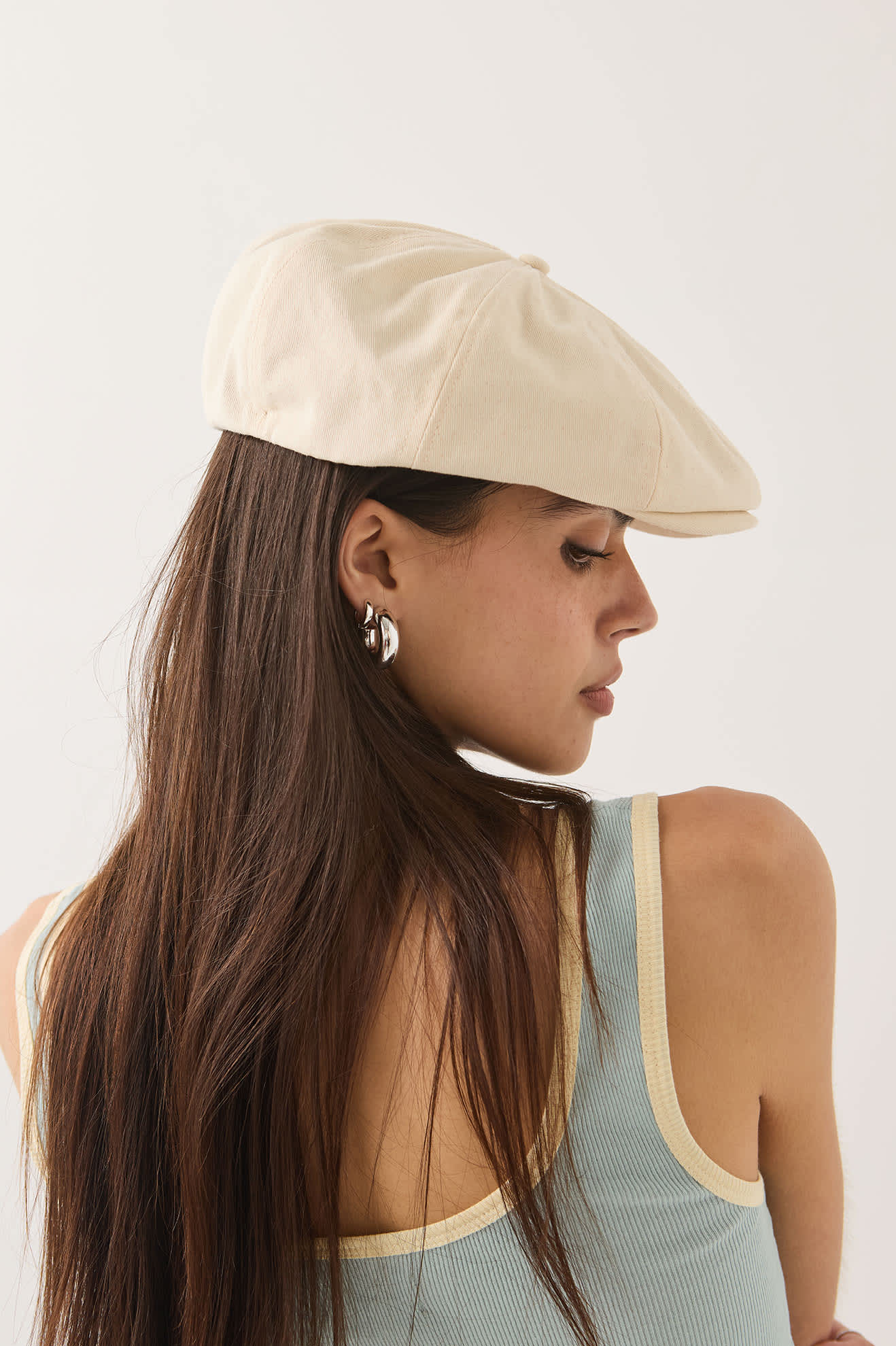 brixton-brood-newsboy-cap-egret-white-canvas image 8