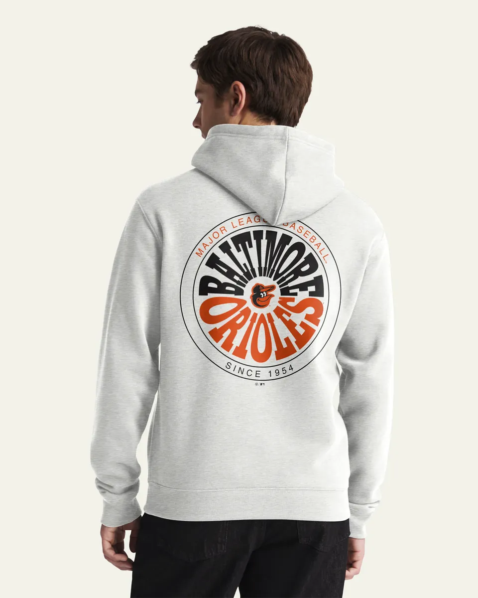 47-brand-headline-baltimore-orioles-warpstyle-hoodie-relay-grey image 1