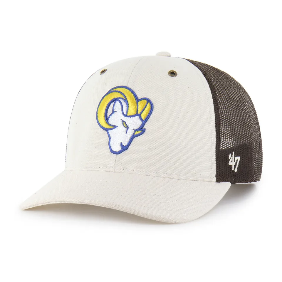 47-trucker-los-angeles-rams-carhartt-undyed-cap-natural-osf image 1