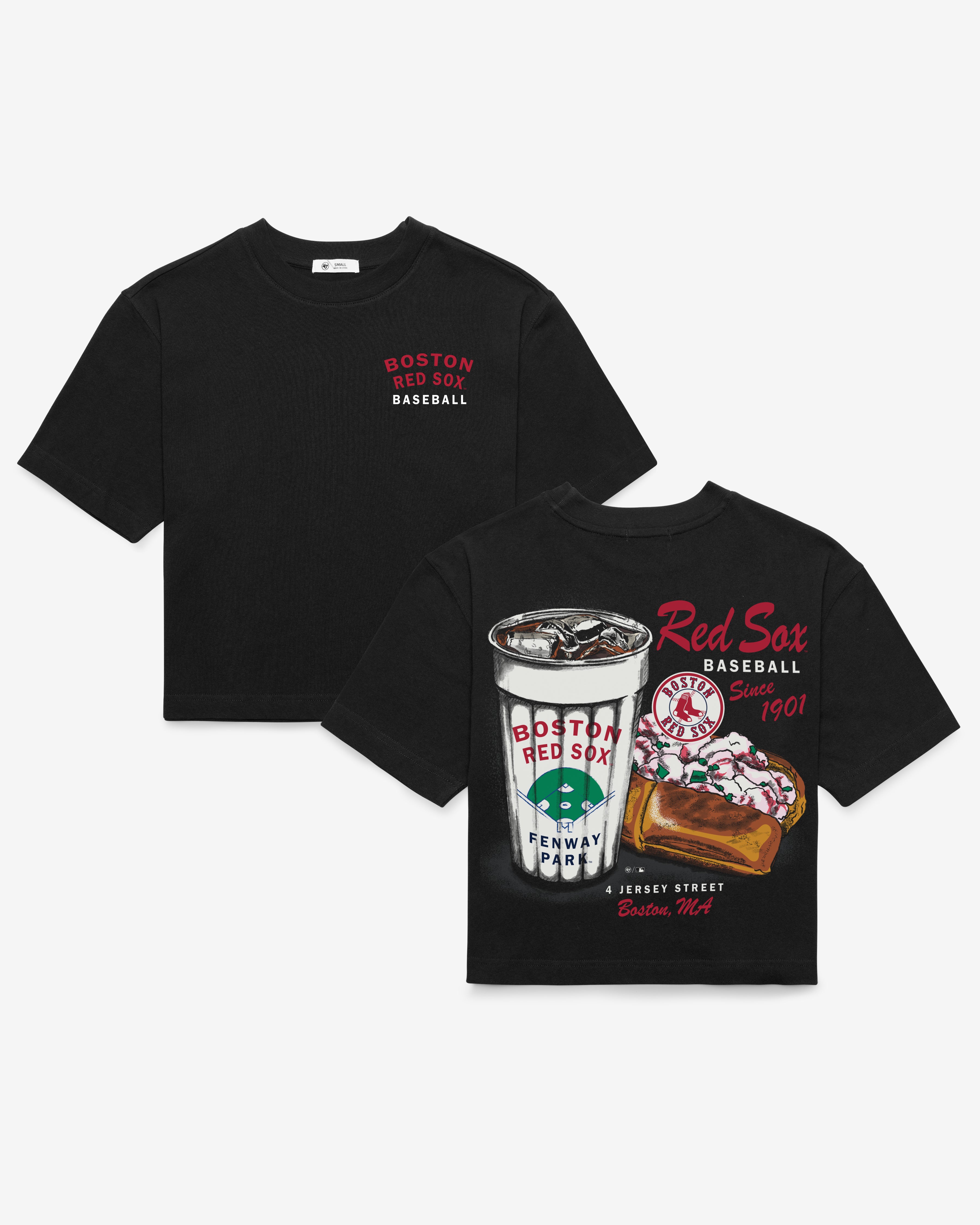 47-reed-city-boston-red-sox-t-shirt-flint-black-cropped-baumwolle image 1