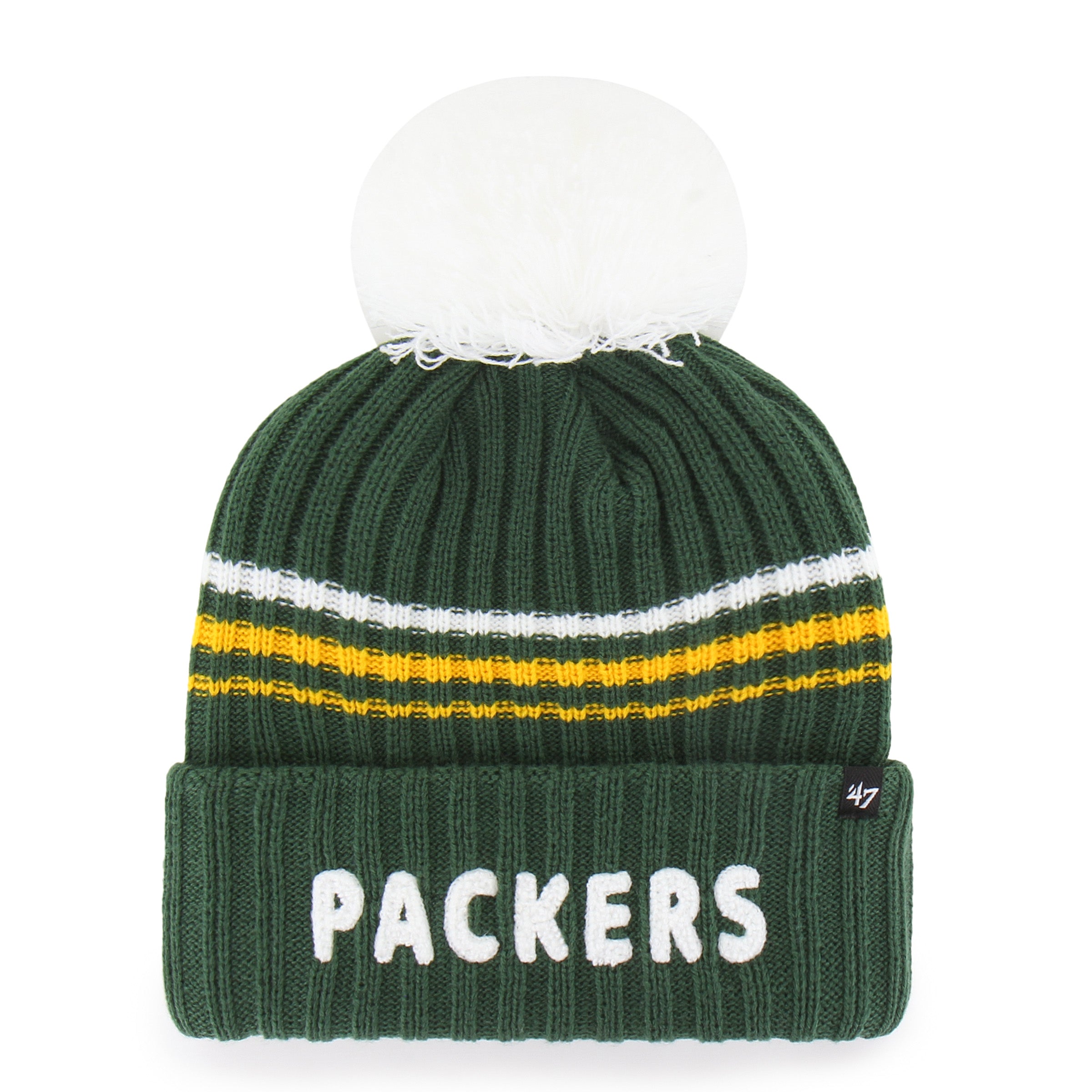 47-brand-knits-packers-fuzzy-script-cuff-beanie-dunkelgr-n image 1