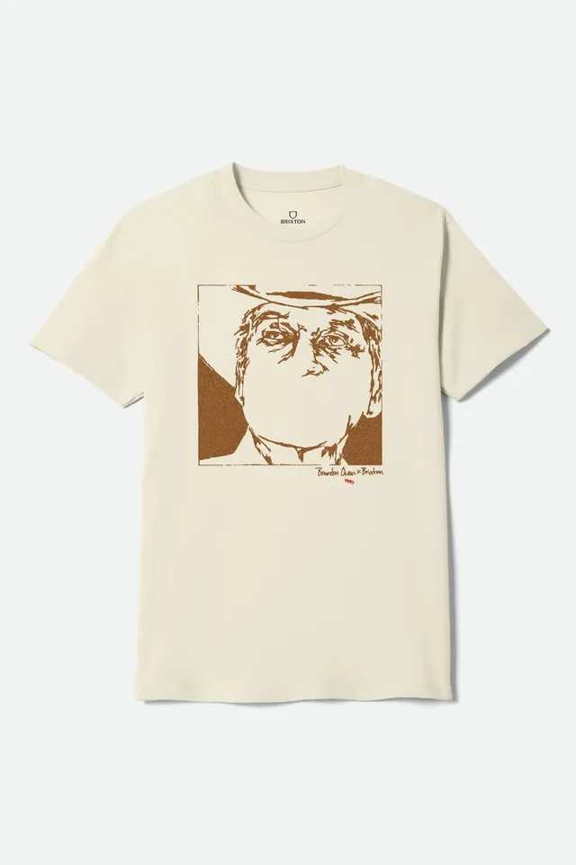 brixton-wilburn-t-shirt-cream-baumwolle-western-grafik image 1