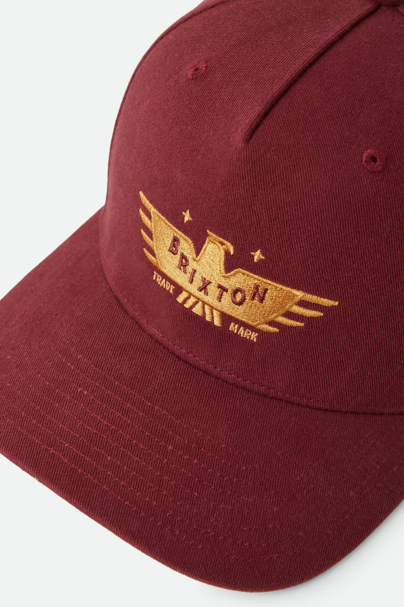 brixton-ewing-snapback-cap-brick-rot-baumwolle image 3
