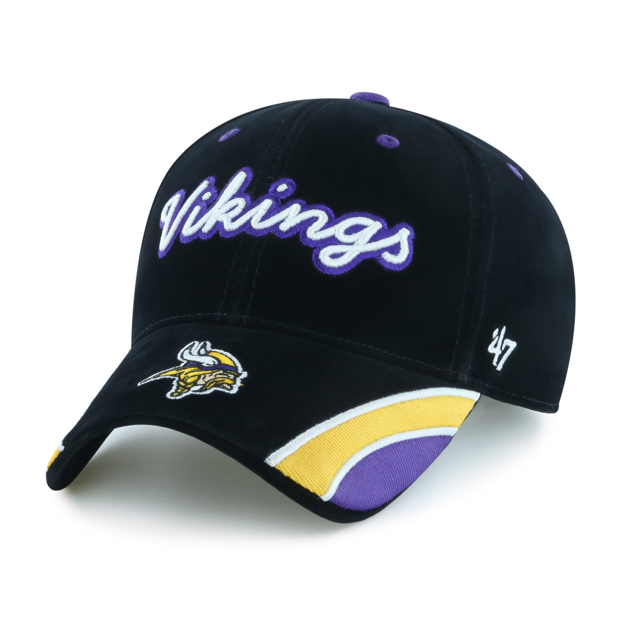 47-mvp-minnesota-vikings-velvet-denim-cap-schwarz-damen image 1