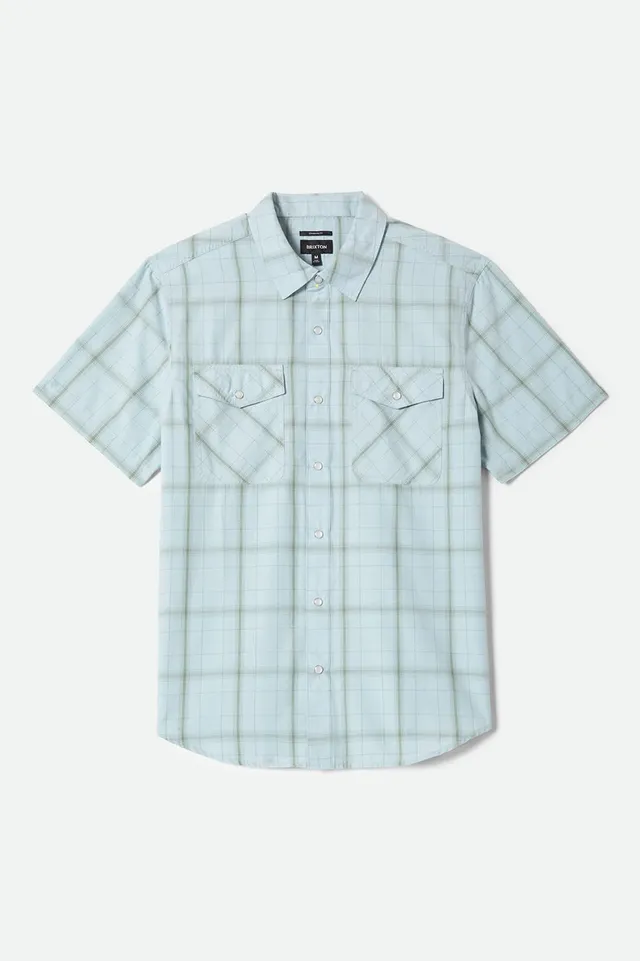 brixton-breezy-wayne-kurzarmhemd-seafoam-plaid-karo image 1