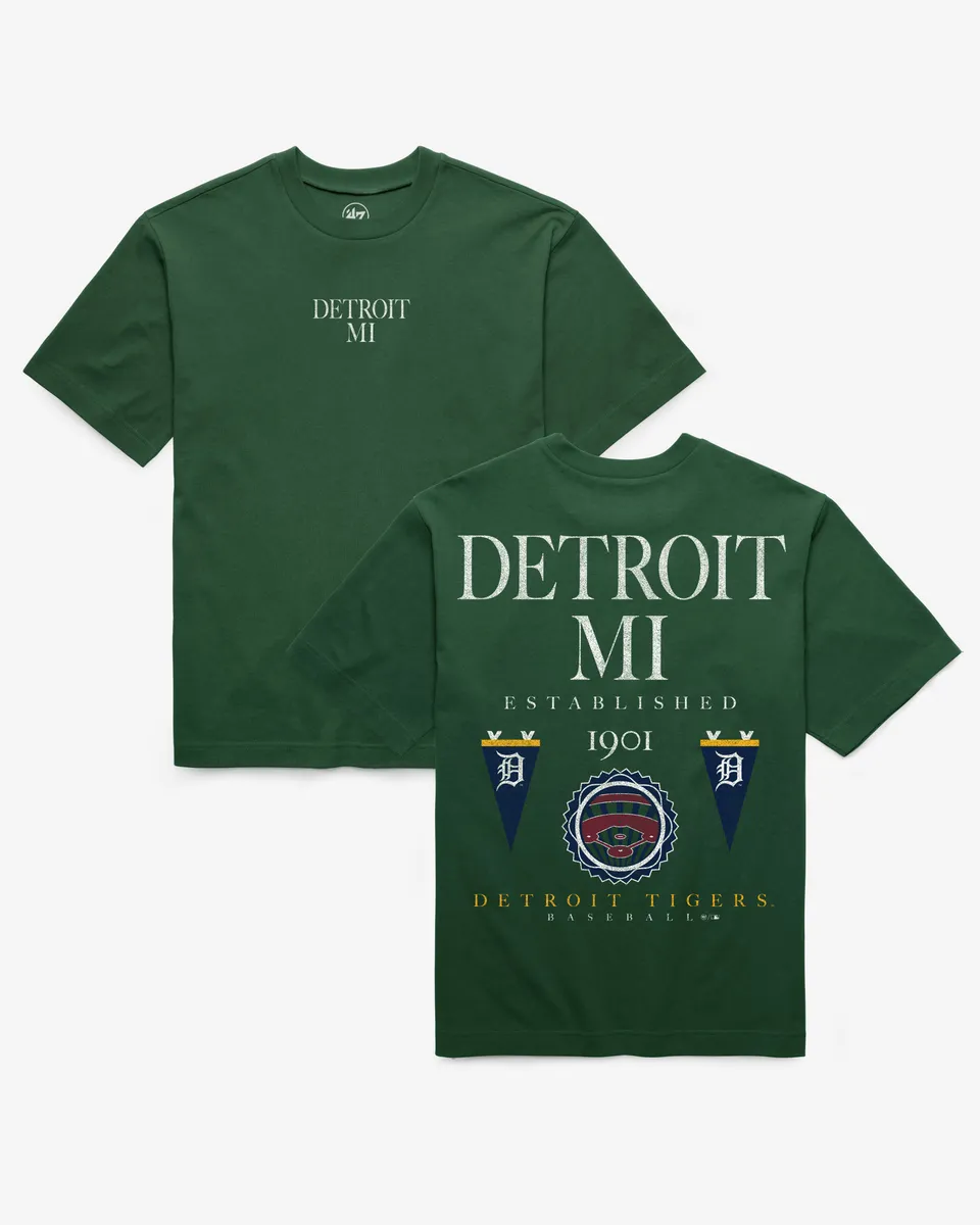 47-brand-detroit-tigers-city-point-t-shirt-dunkelgr-n-herren image 1