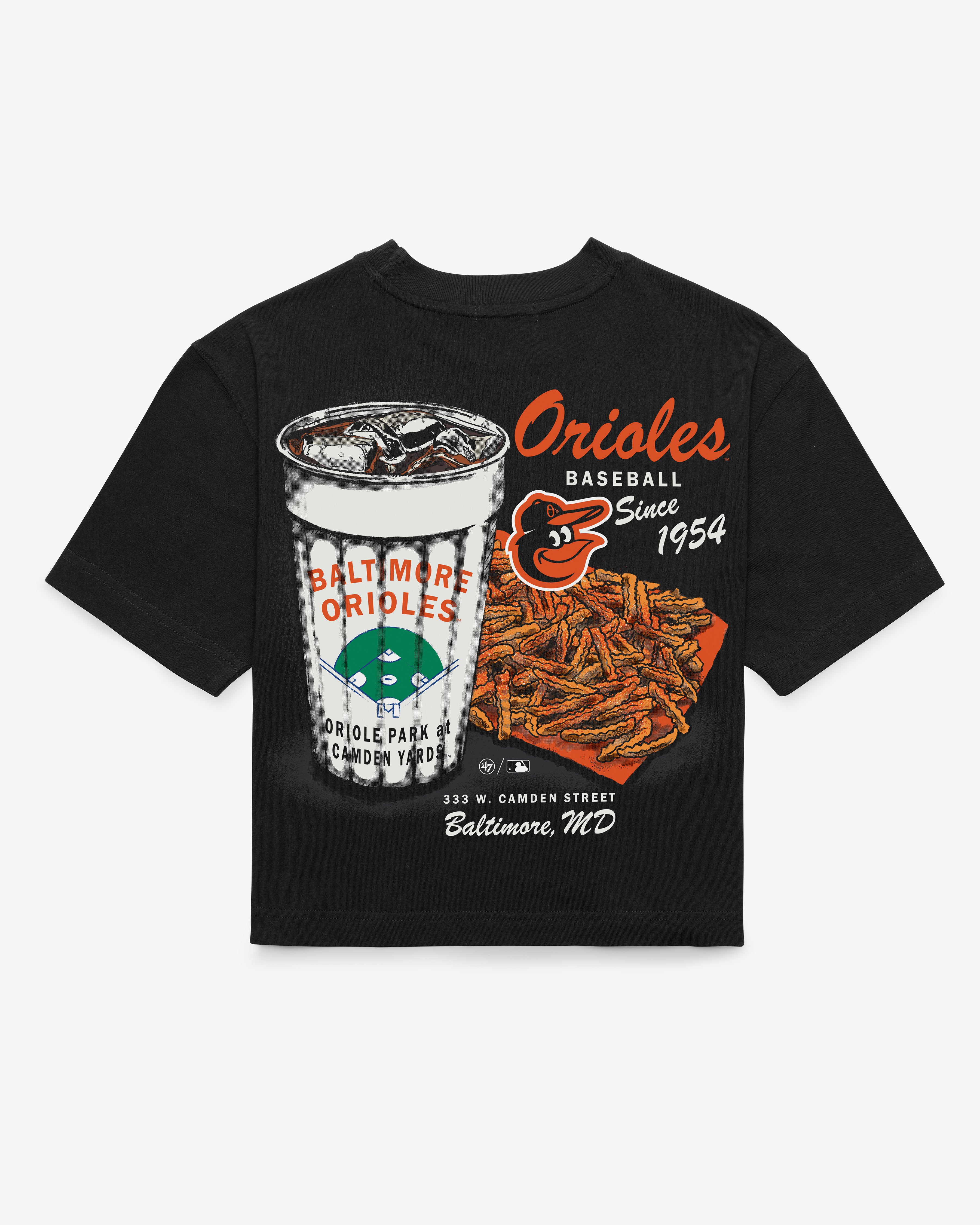 47-brand-reed-city-t-shirt-orioles-damen-schwarz-cropped image 3