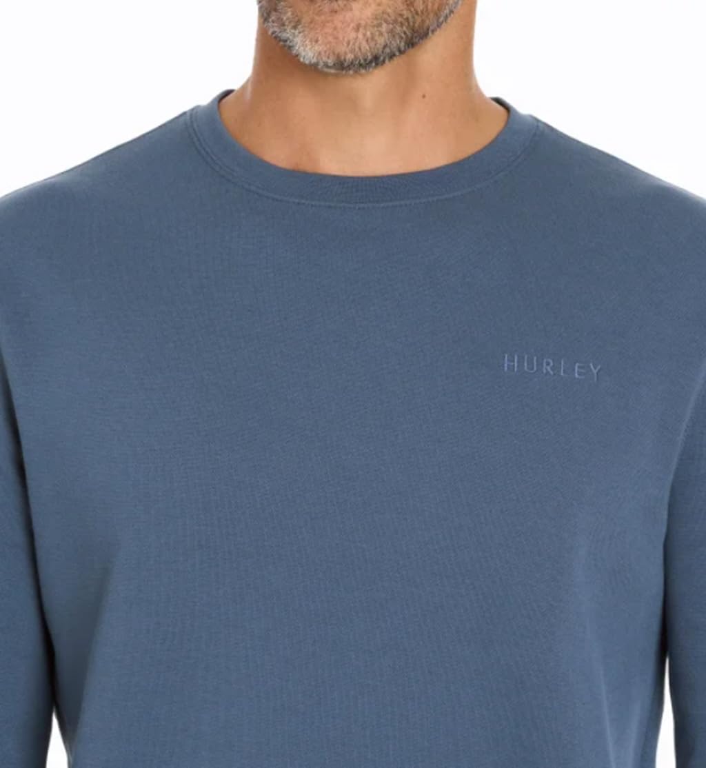 hurley-sweatshirt-herren-rundhals-blau-pullover-gr-e-m image 4