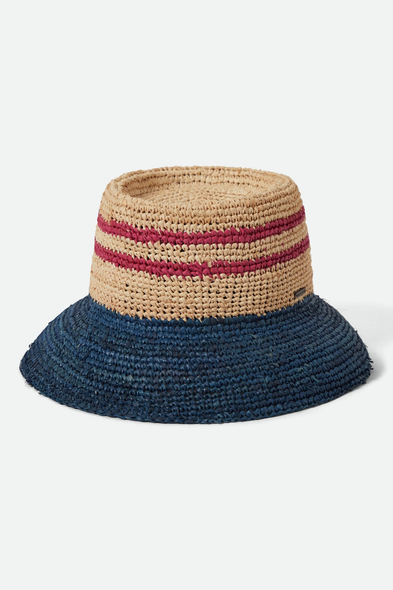 brixton-ellee-bucket-hat-strohhut-natural-gestreift image 1