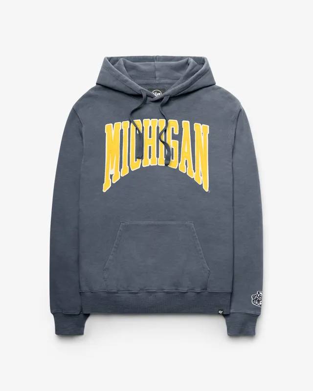 47-brand-headline-michigan-wolverines-hoodie-rusted-navy image 1