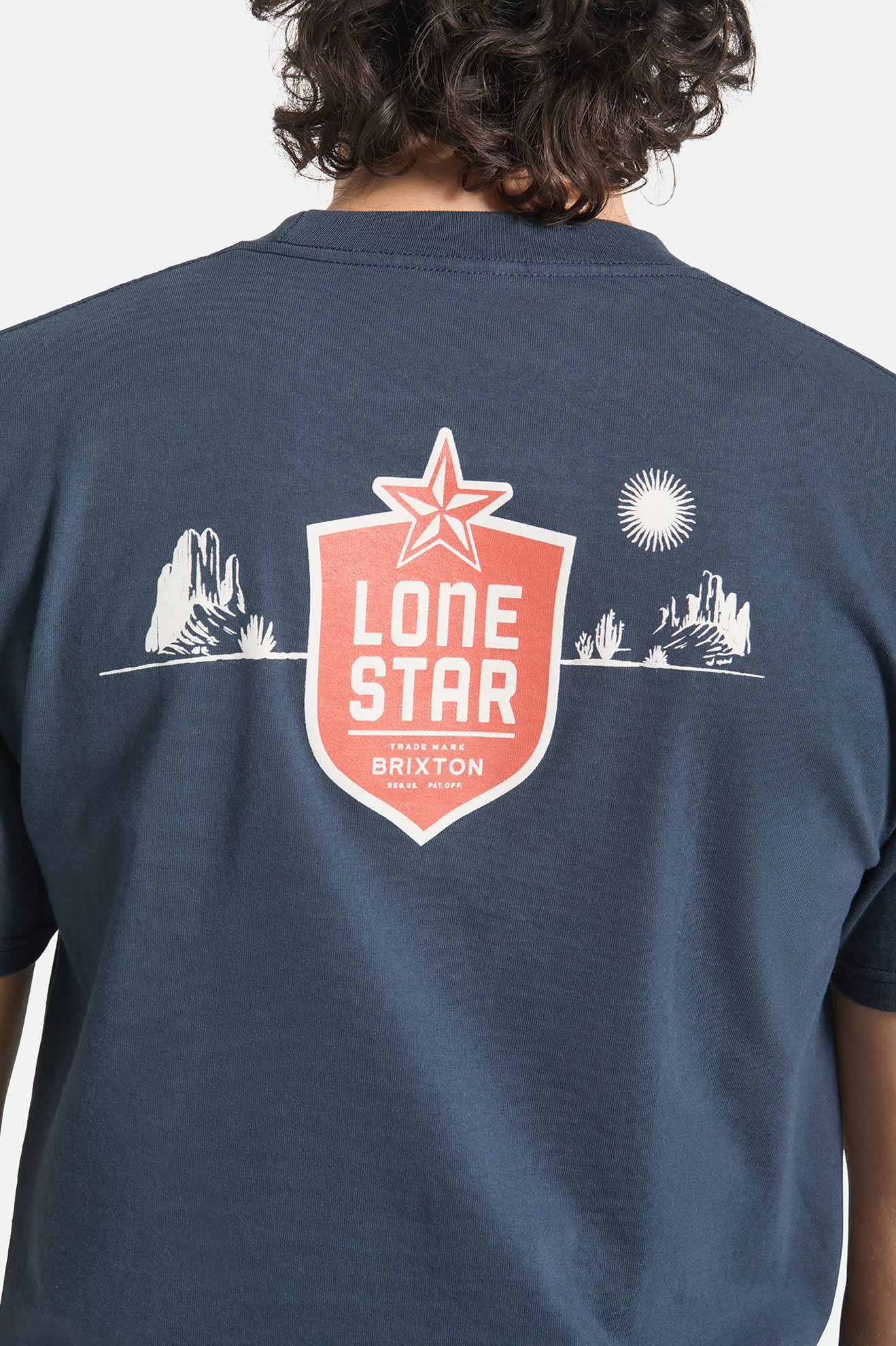 brixton-lone-star-desertscape-t-shirt-herren-navy-print image 4