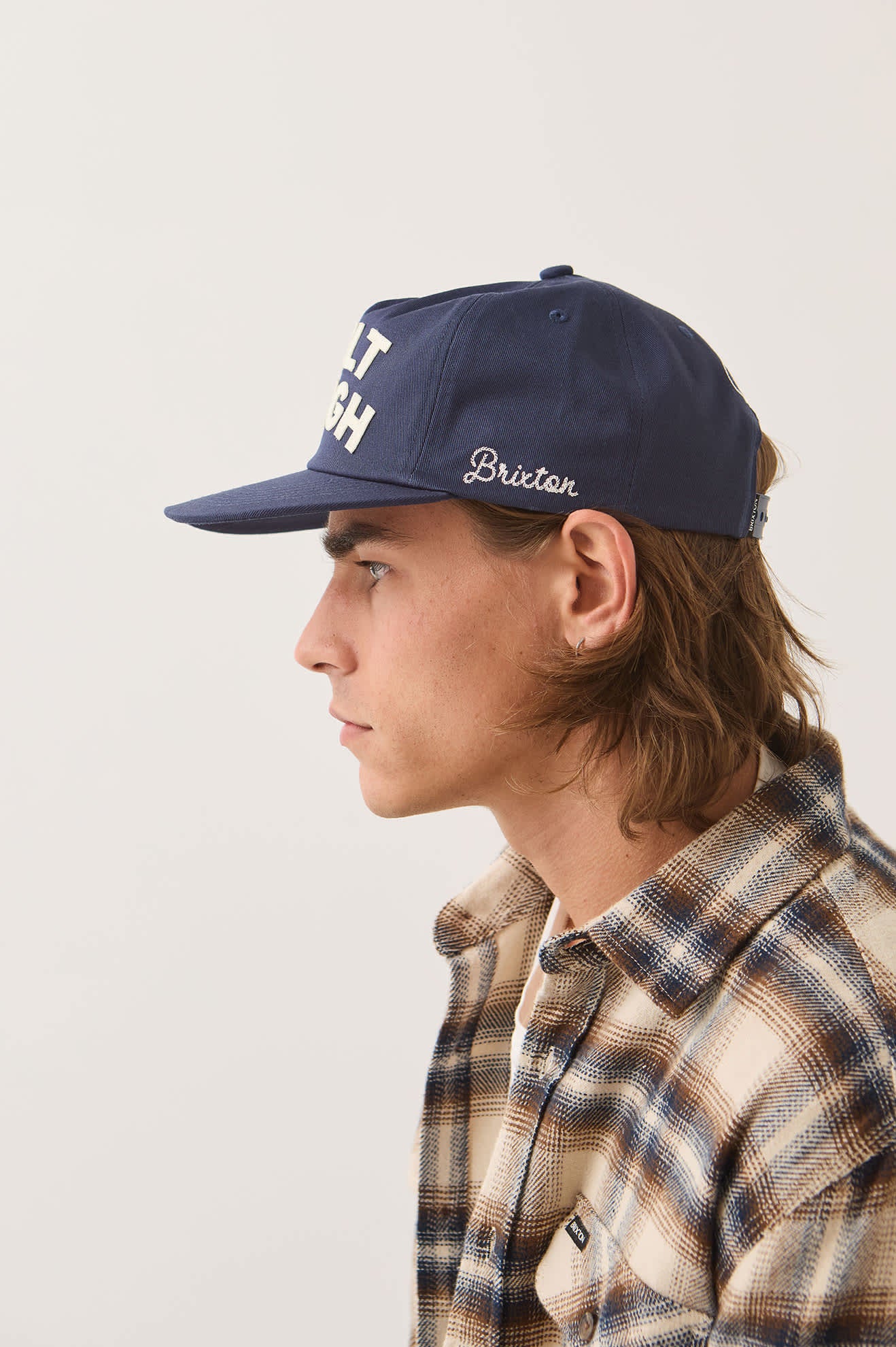 brixton-ford-built-tough-snapback-cap-navy-baumwolle image 5