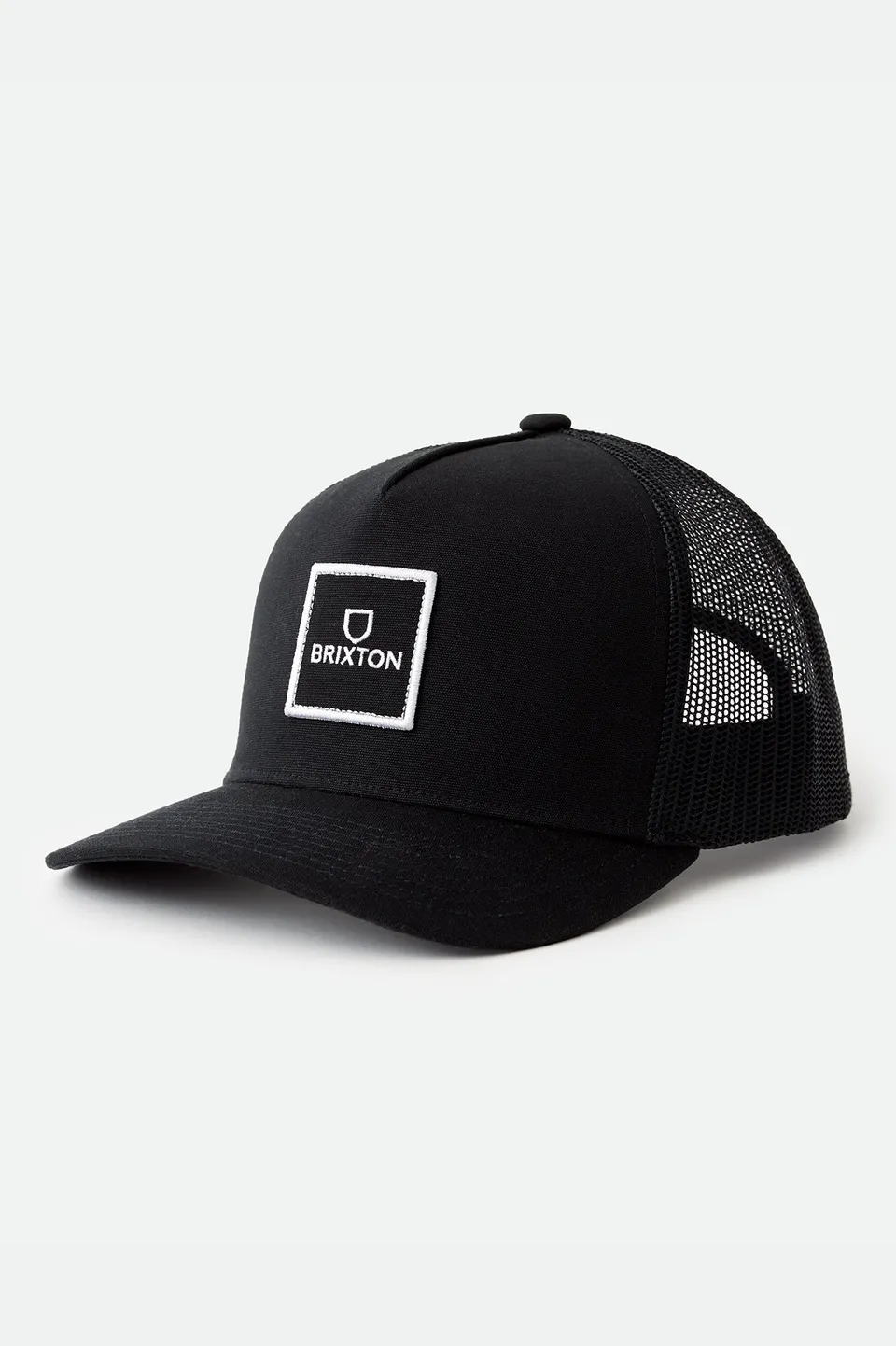 brixton-alpha-block-netplus-trucker-cap-schwarz image 1