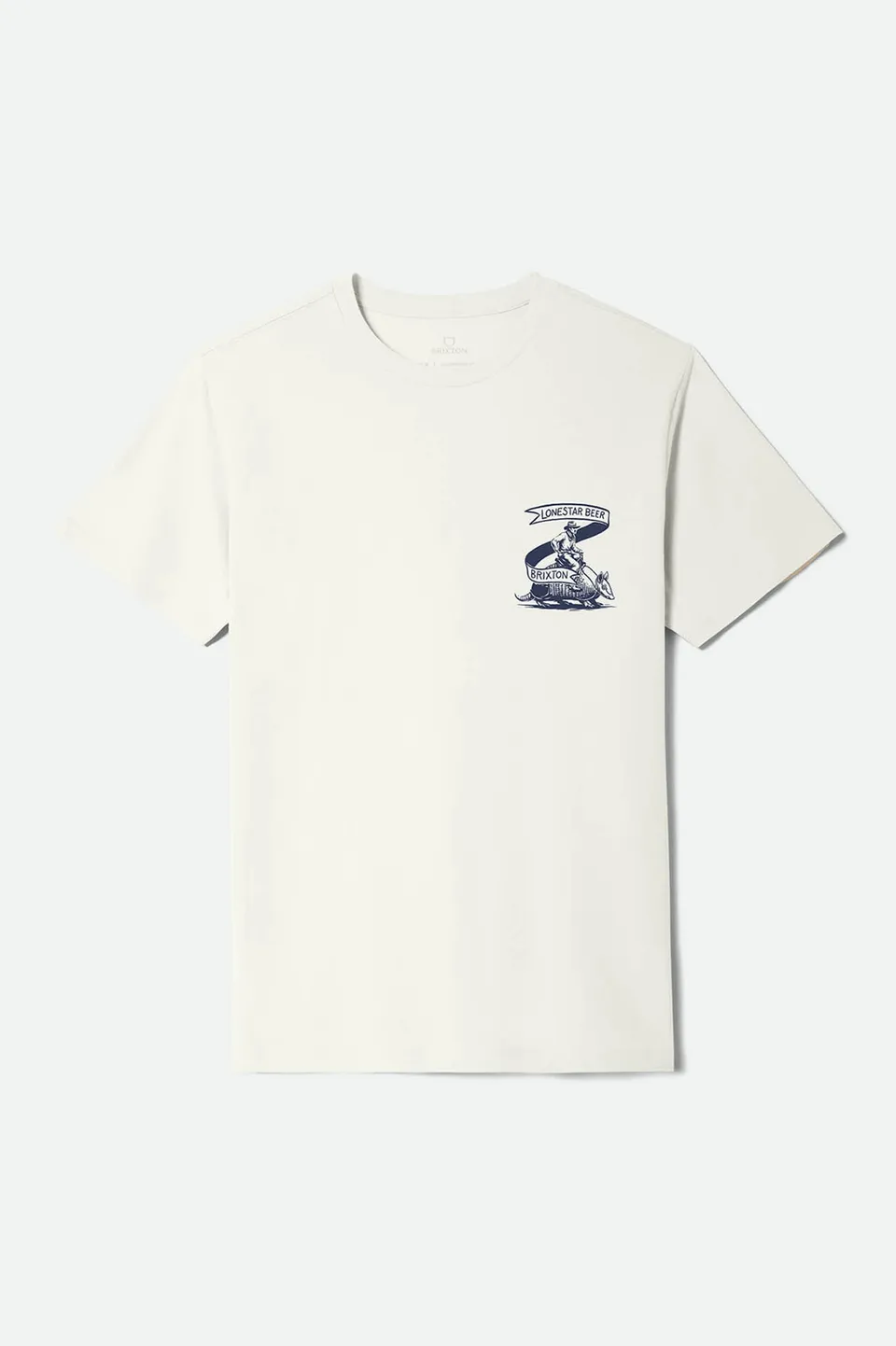 brixton-lone-star-armadillo-t-shirt-herren-creme-mit-backprint image 1