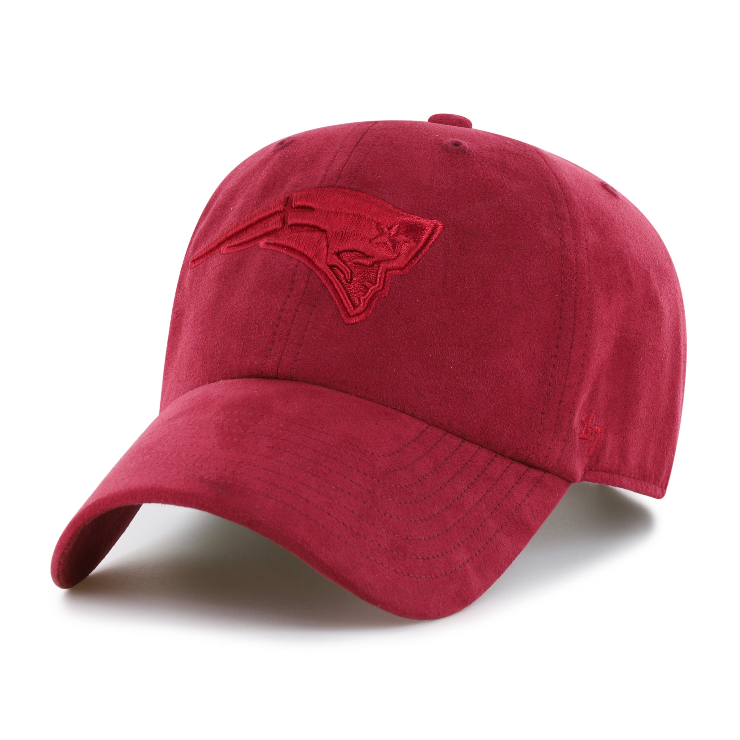 47-clean-up-new-england-patriots-ballpark-suede-cap-razor-red image 1