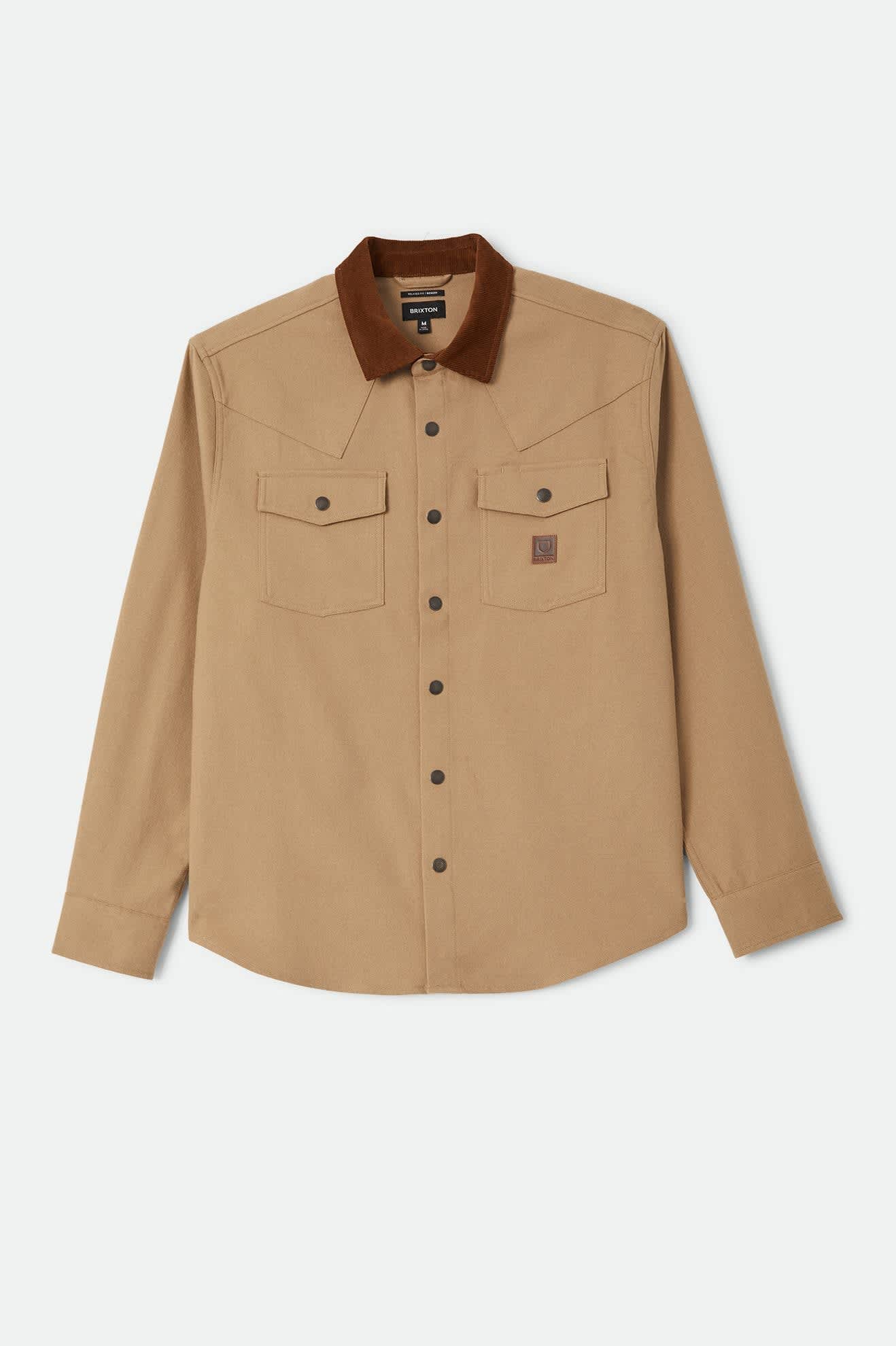 brixton-bowery-builders-ranch-flanellhemd-khaki-braun image 1