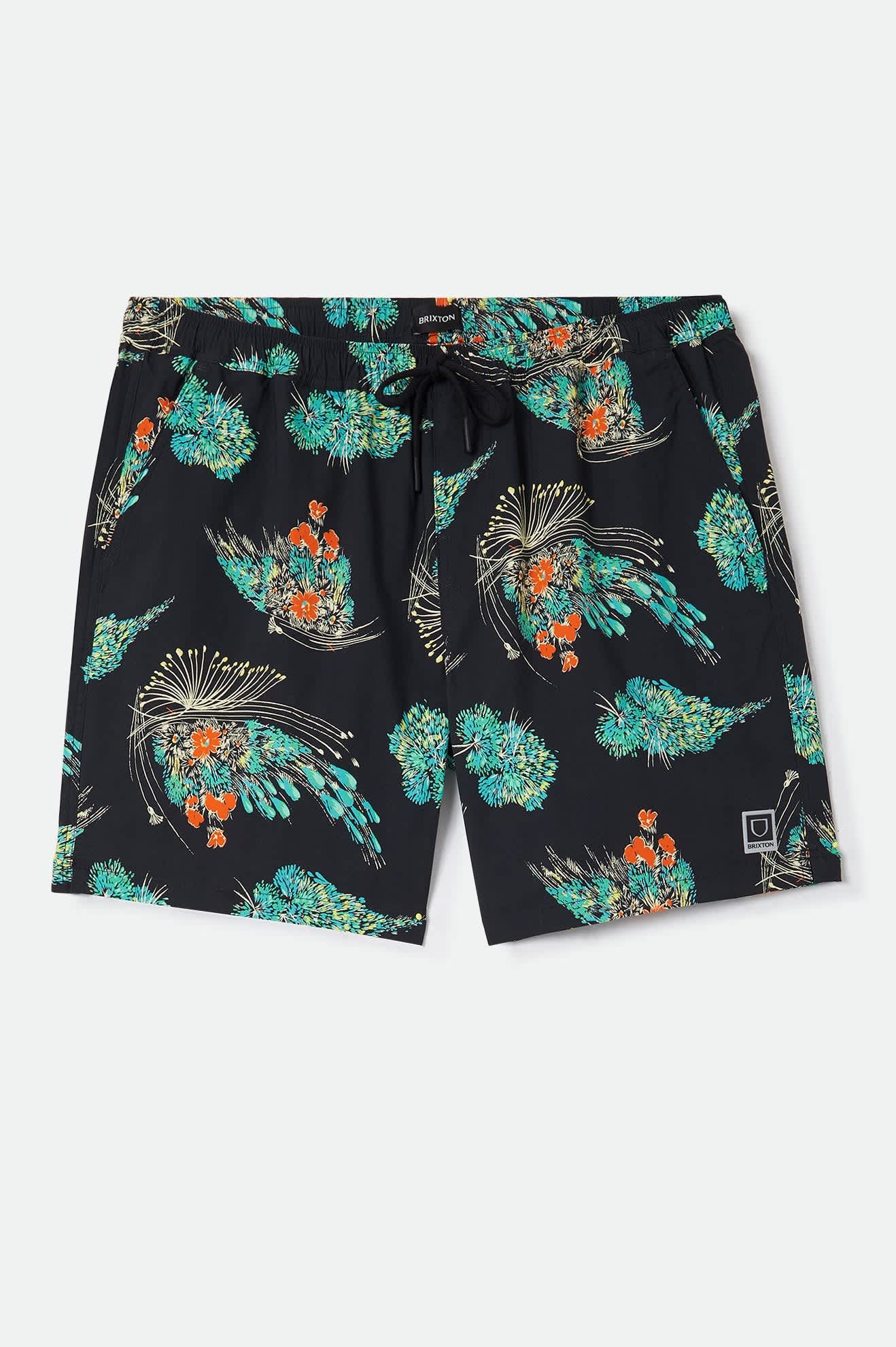 brixton-everyday-stretch-hybrid-short-7-badeshorts-black-floral image 1