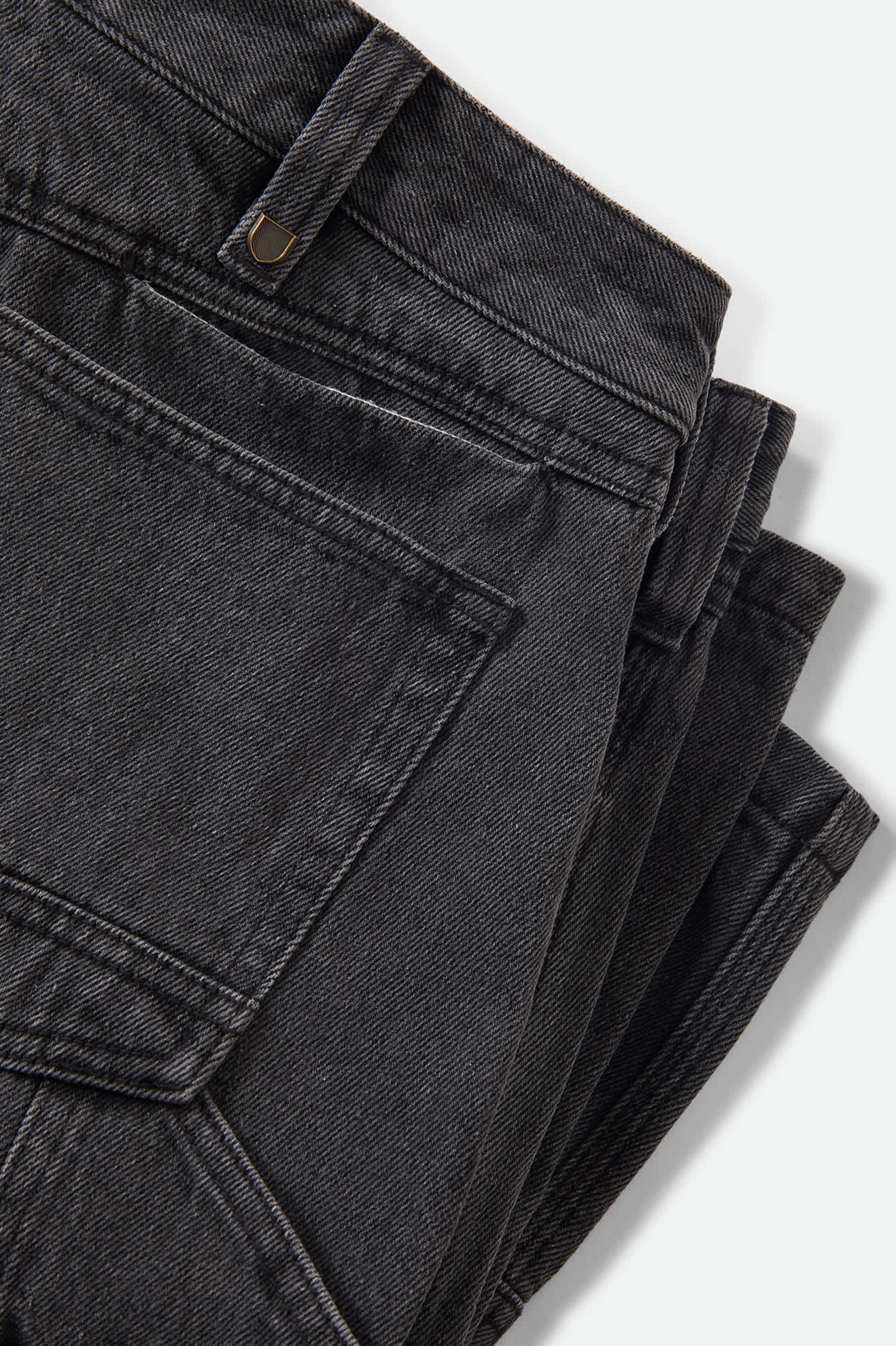 brixton-builders-carpenter-baggy-shorts-washed-black-denim image 4