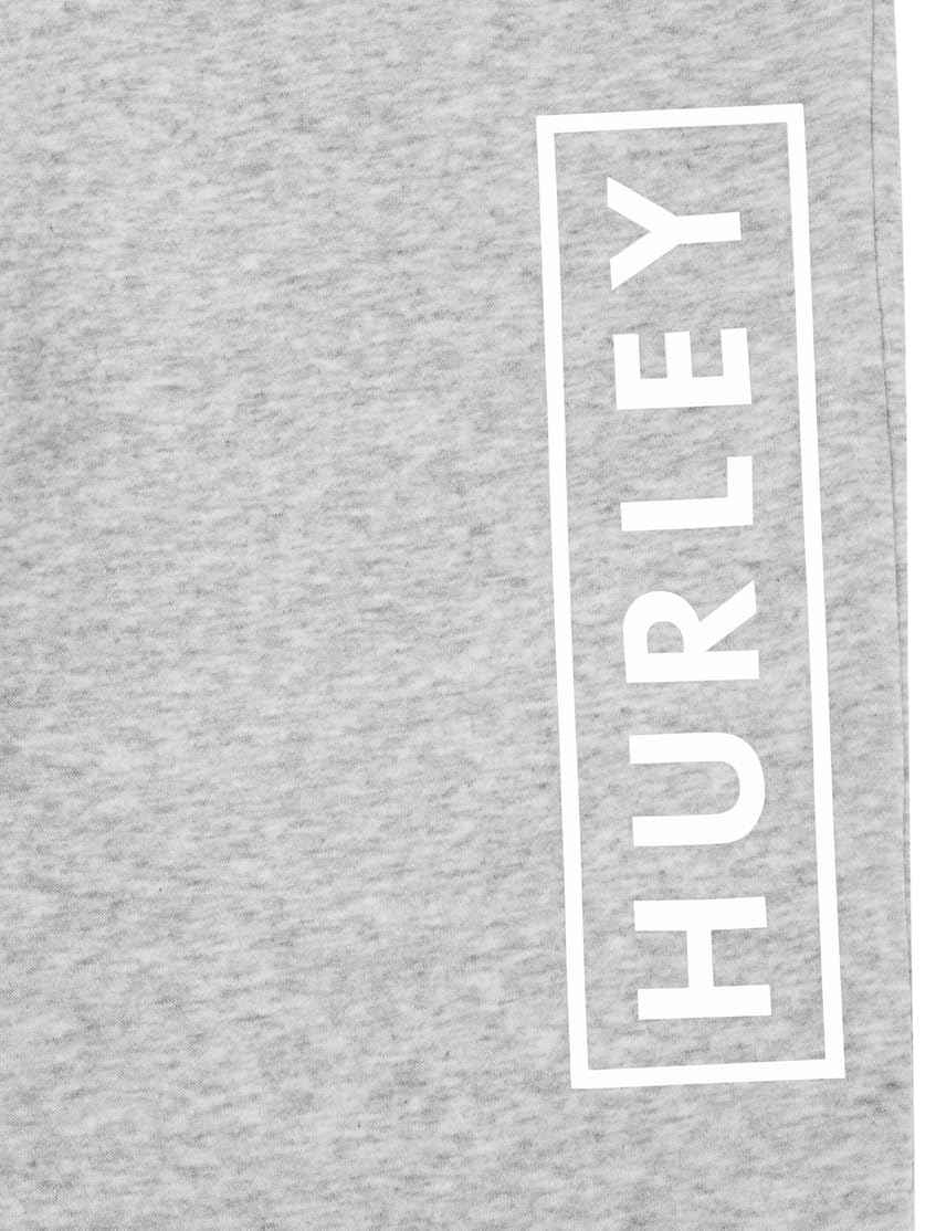 hurley-boxed-logo-fleece-shorts-herren-sweatshorts-grau-l image 6