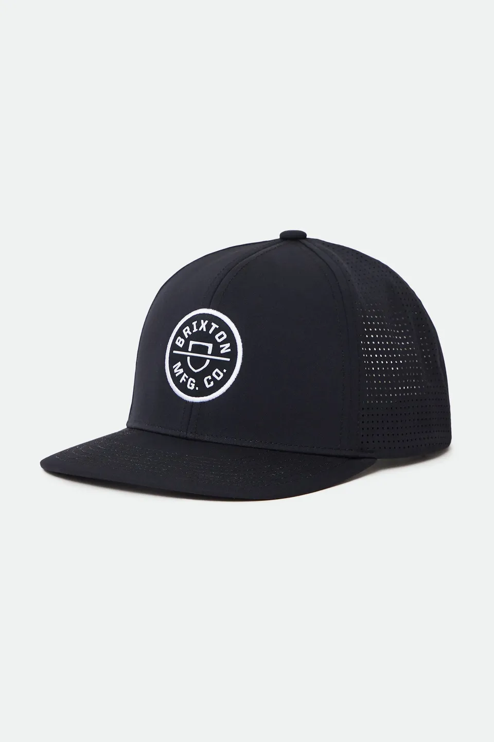 brixton-crest-netplus-utility-snapback-schwarz-recycelt image 1