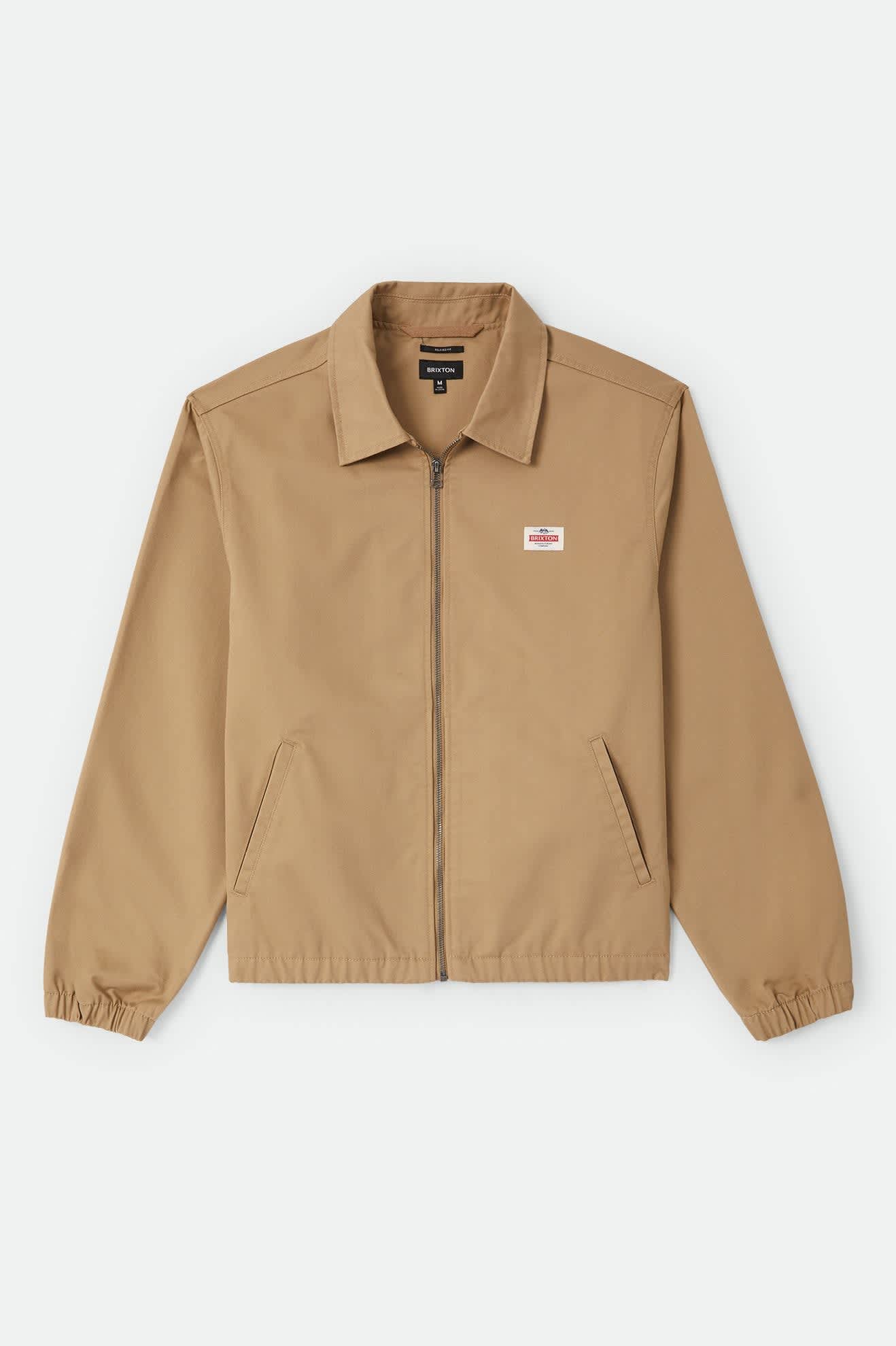 brixton-trademark-garage-zip-jacke-british-khaki image 1