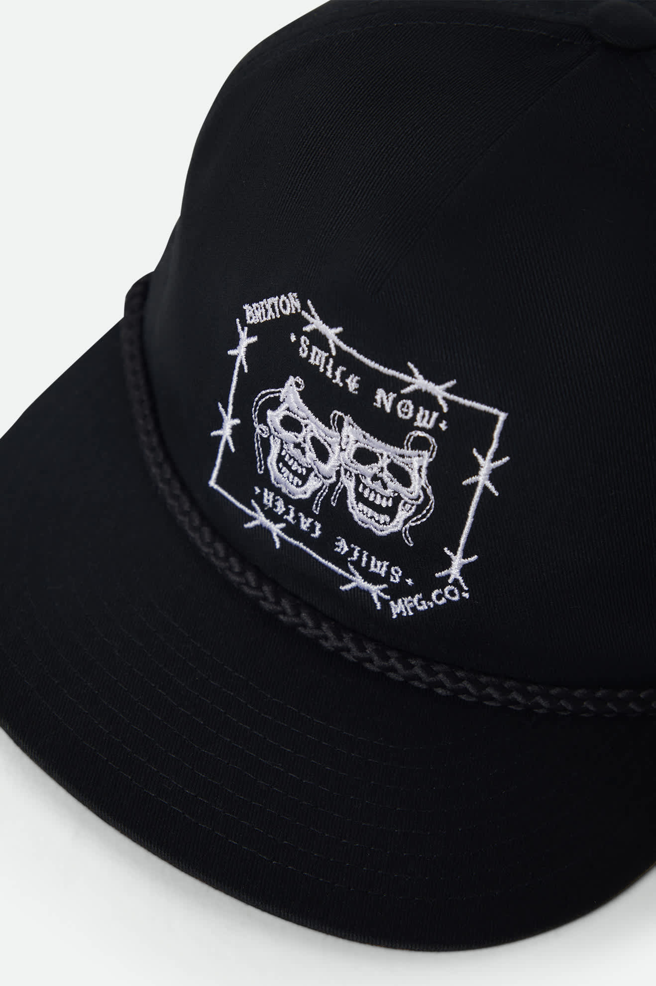 brixton-smile-always-snapback-cap-schwarz-flat-bill image 3