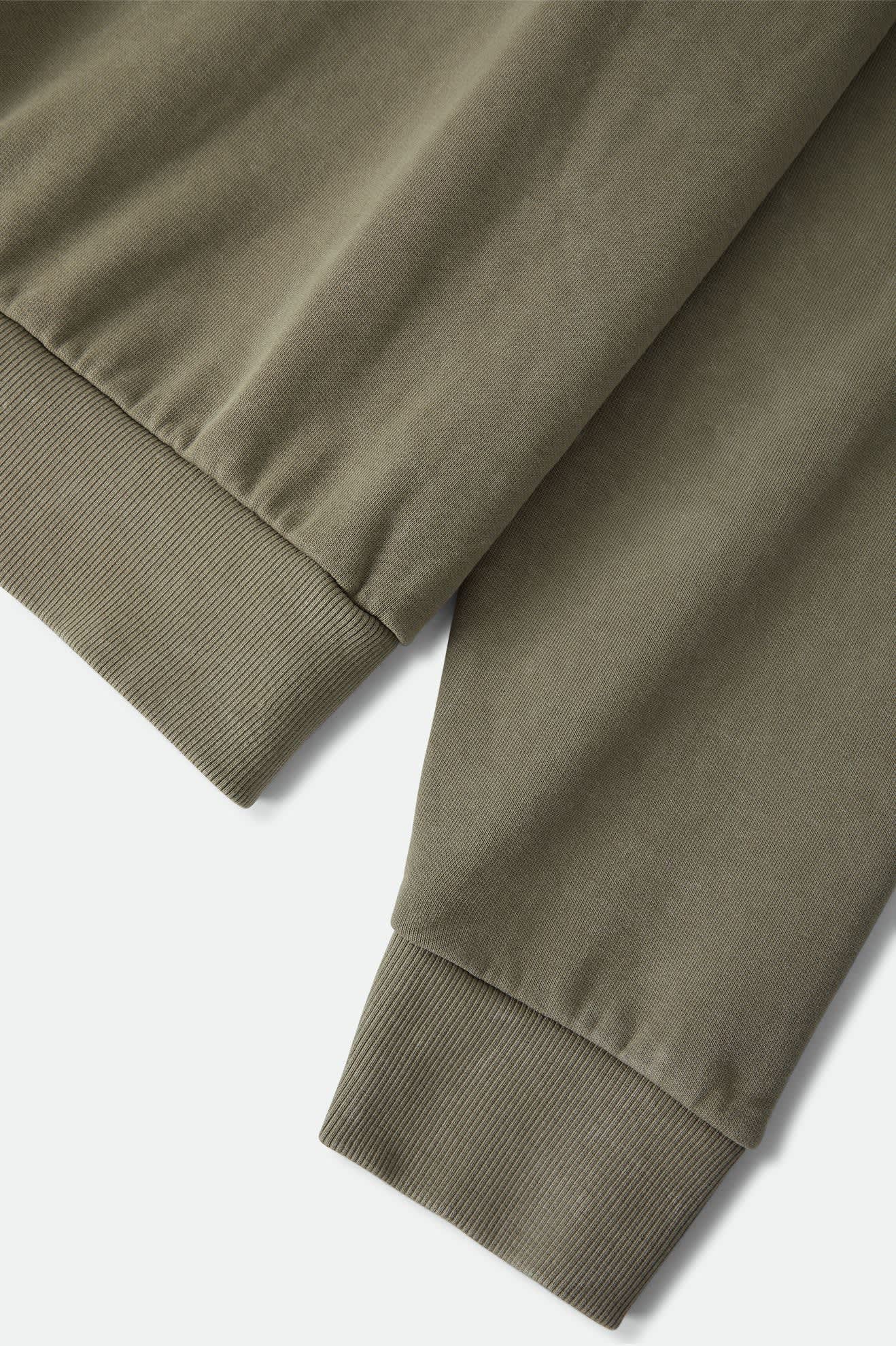 brixton-baseline-crew-sweatshirt-olive-vintage-wash image 7