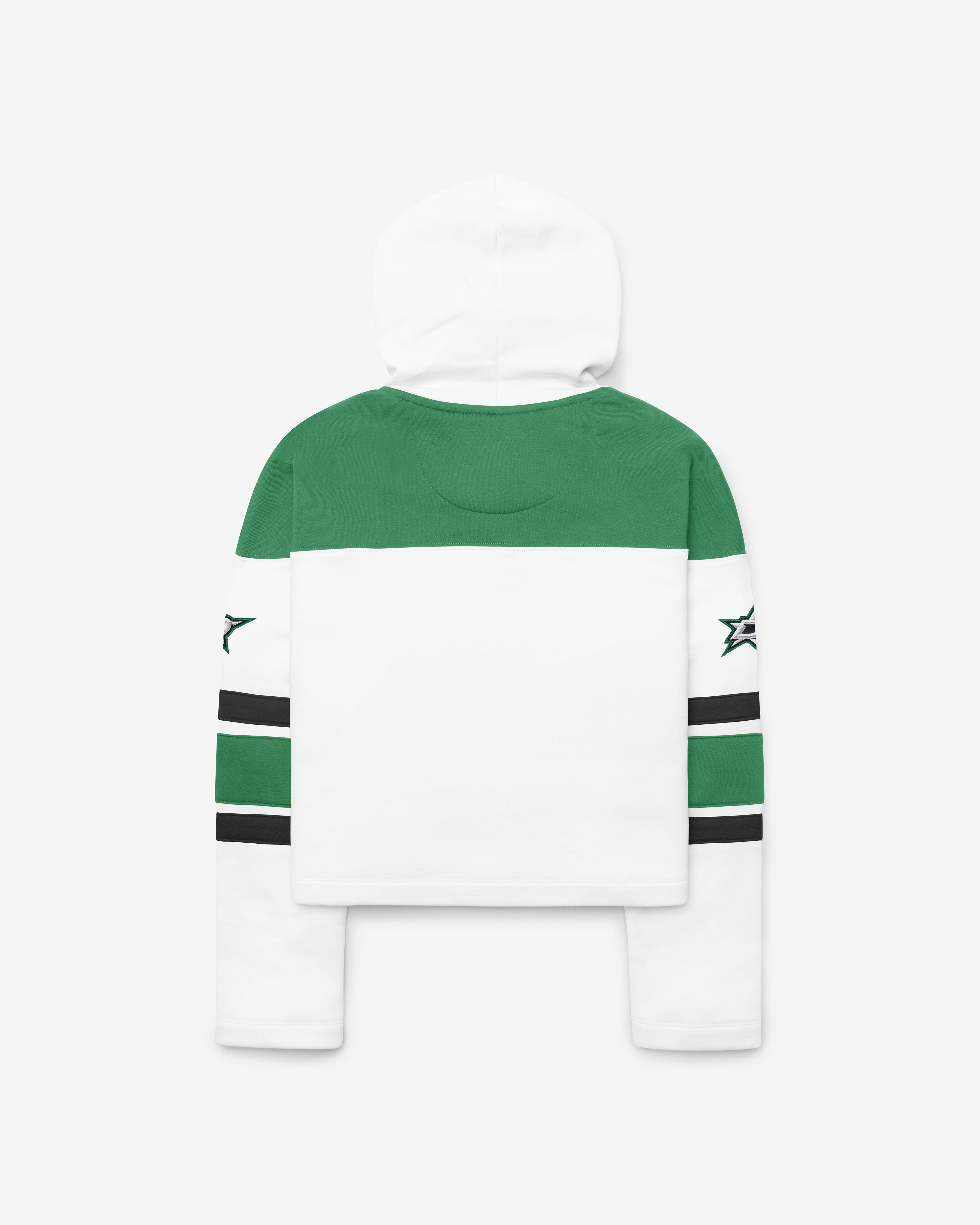 47-brand-dallas-stars-cut-thru-cropped-lacer-hoodie-white-wash-damen image 2