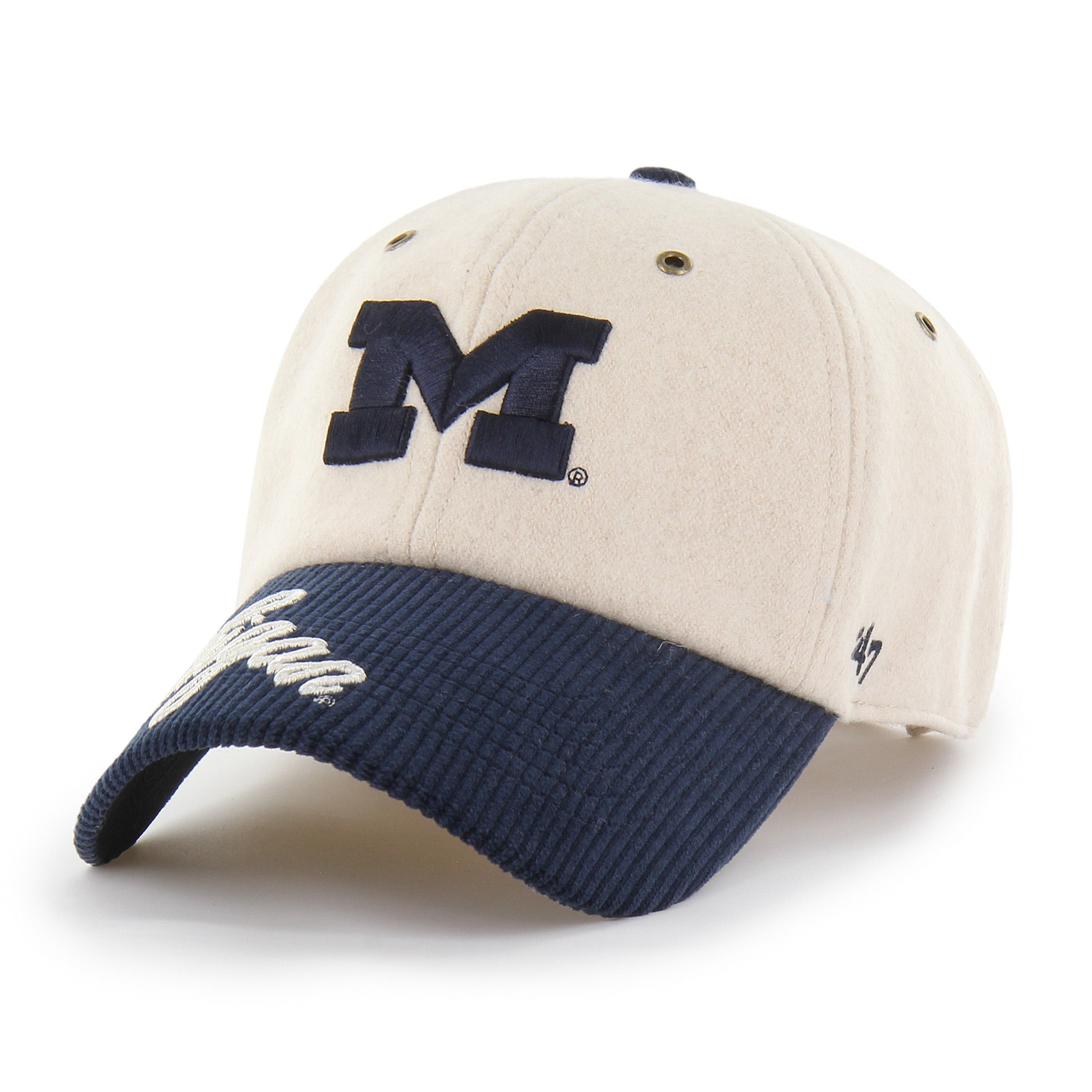47-brand-michigan-clean-up-dad-hat-natural-damen image 3