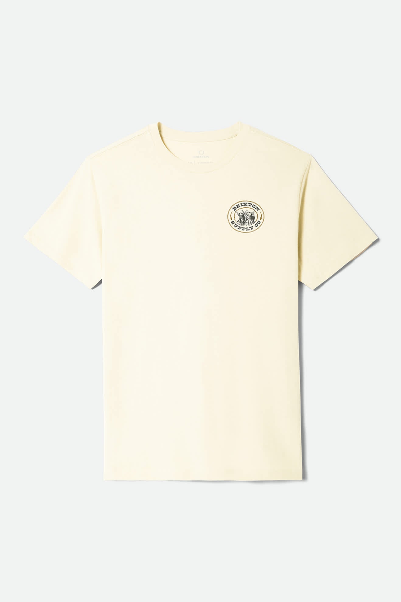 brixton-steele-t-shirt-herren-creme-100-baumwolle image 1