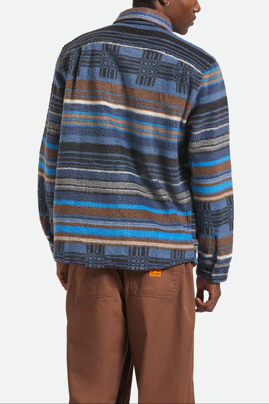 brixton-bowery-arctic-stretch-flanellhemd-mood-indigo-blanket-stripe image 3
