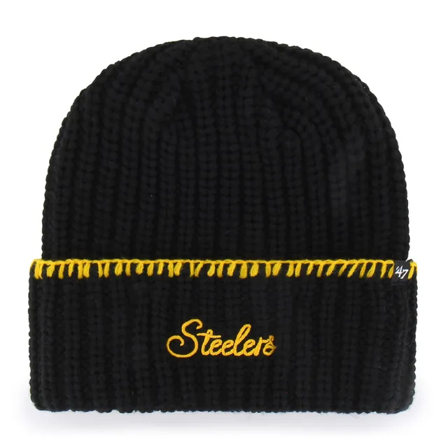 47-pittsburgh-steelers-blanket-stitch-beanie-schwarz-damen image 1