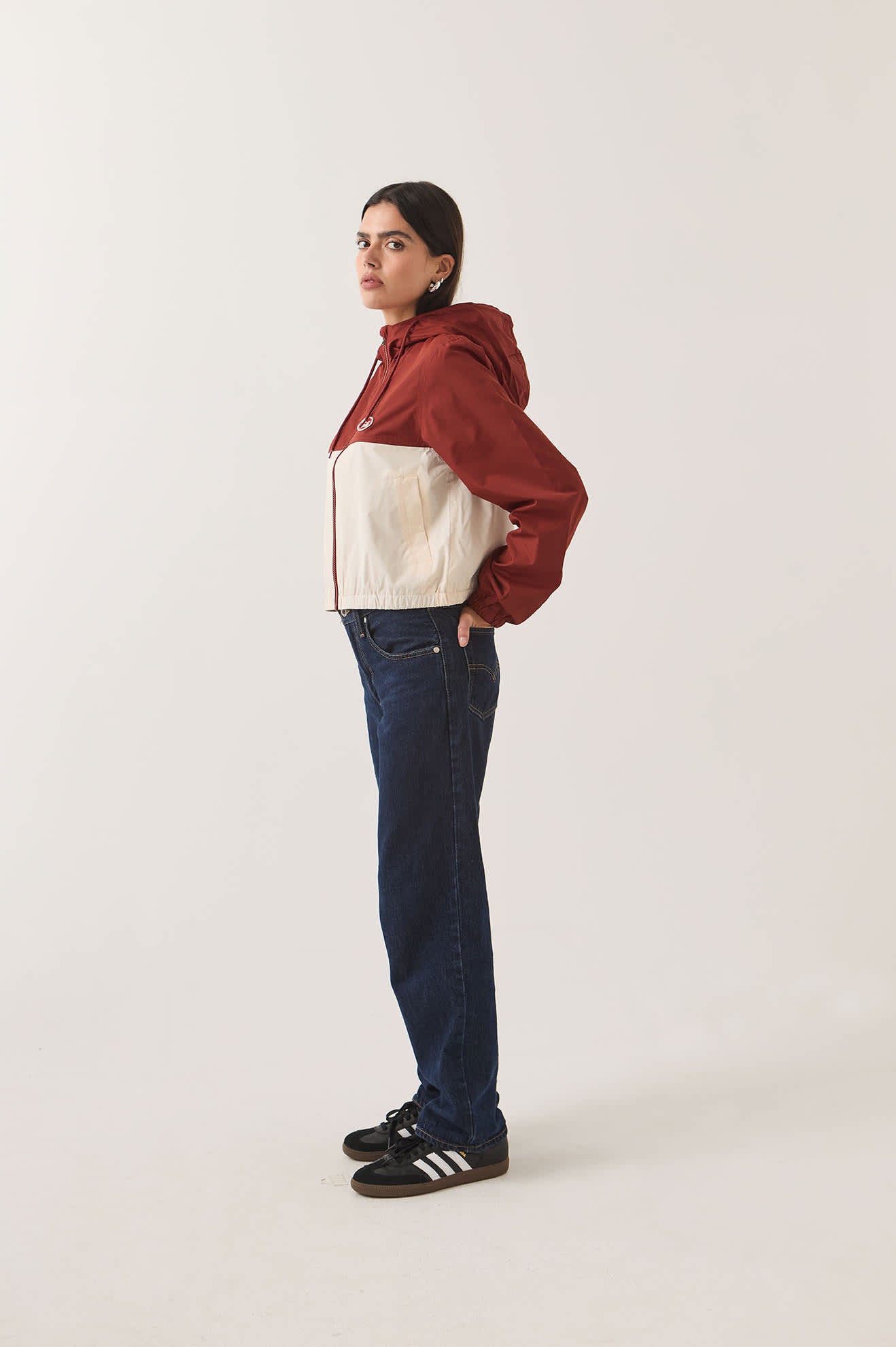 brixton-parsons-windbreaker-damen-dunkelrot-wei image 4