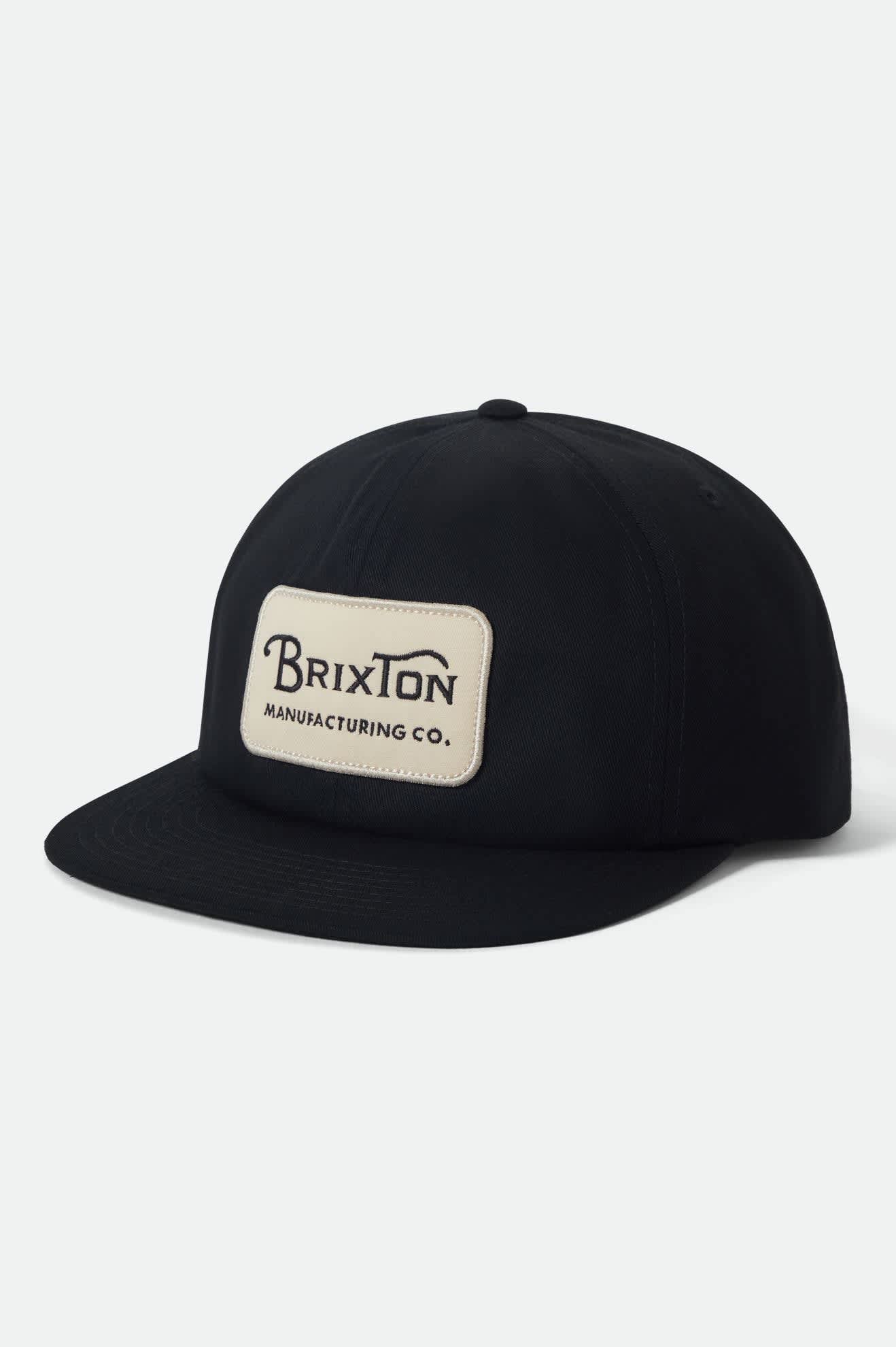 brixton-grade-snapback-black-off-white-cap-baumwolle image 1
