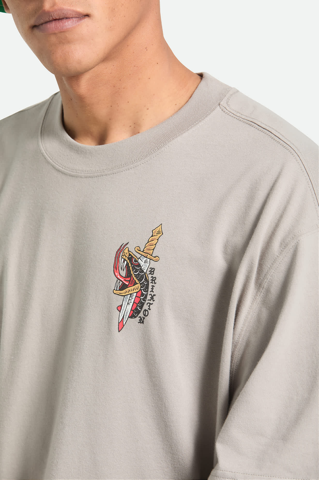 brixton-sword-crop-t-shirt-pebble-stone-damen-boxed image 5