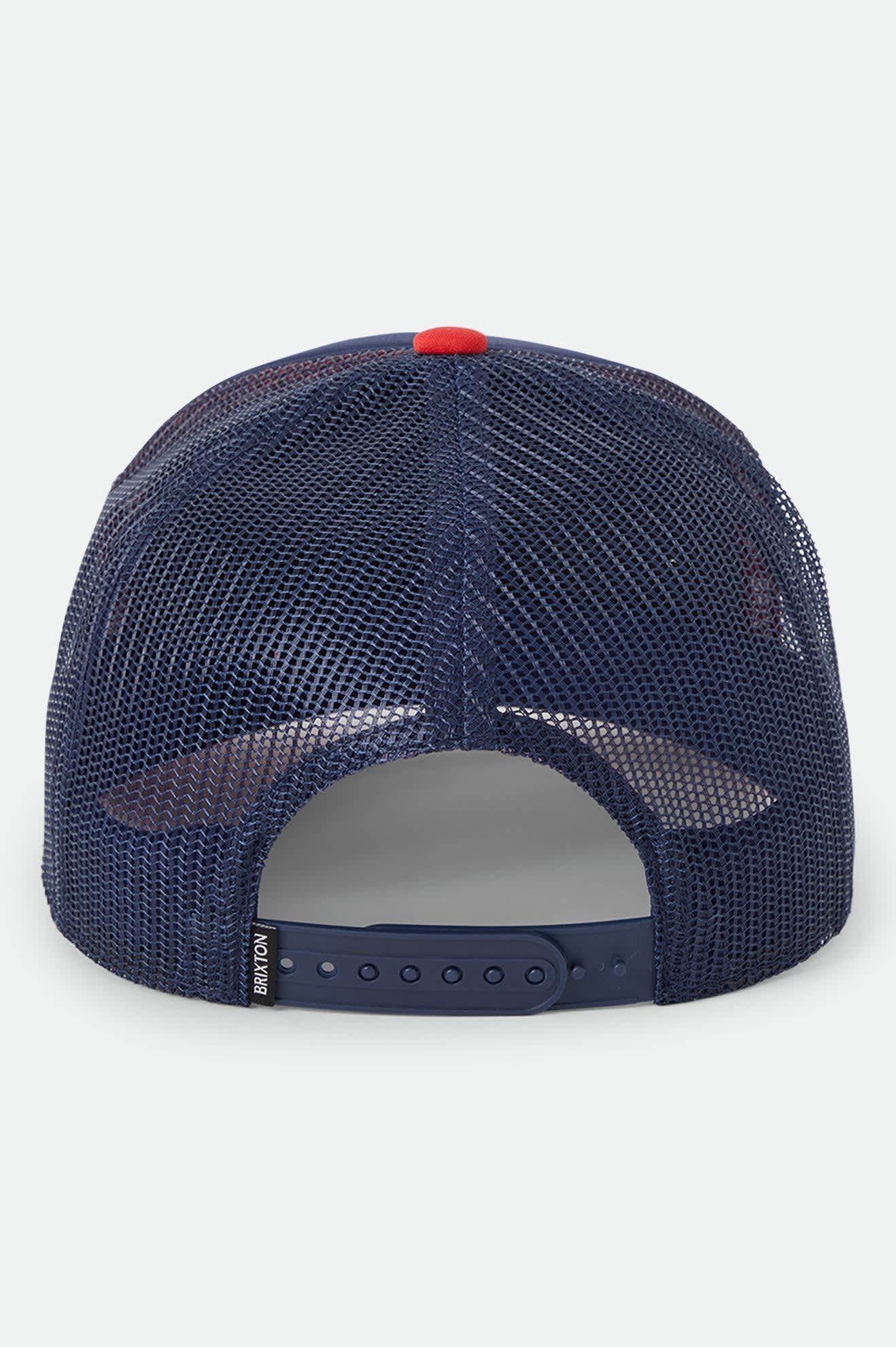 brixton-cherryland-trucker-cap-navy-crimson-mesh image 2