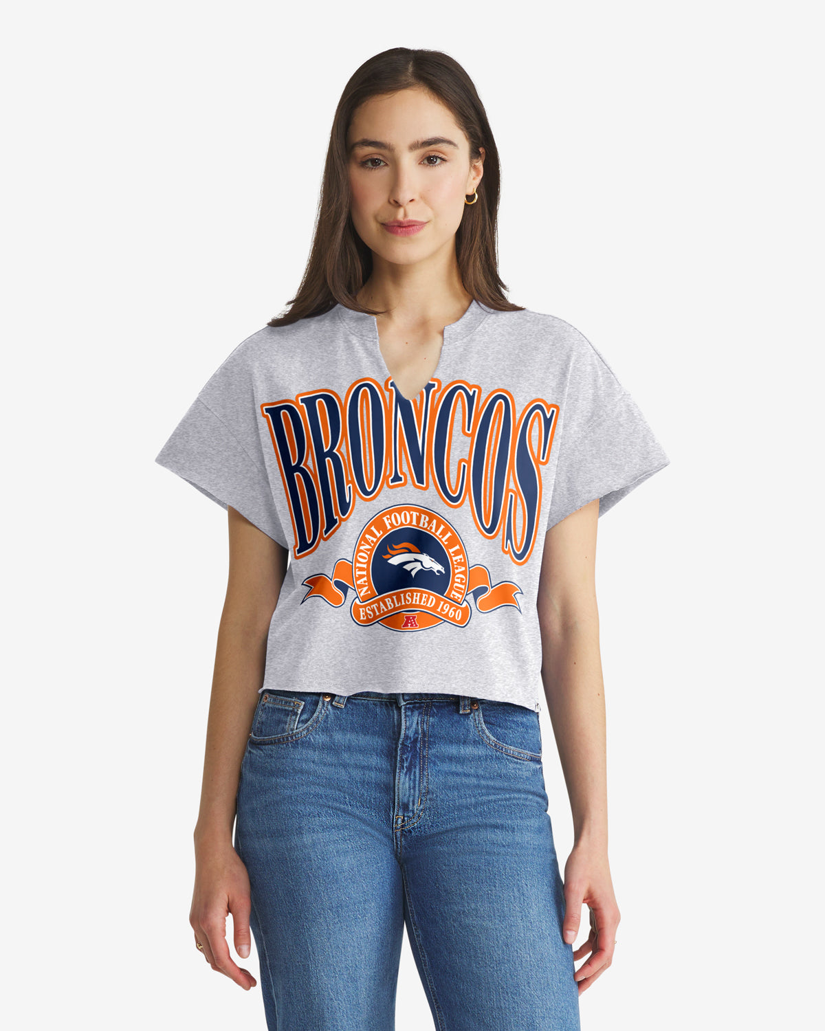 47-denver-broncos-banners-out-oversized-t-shirt-grau-damen image 1